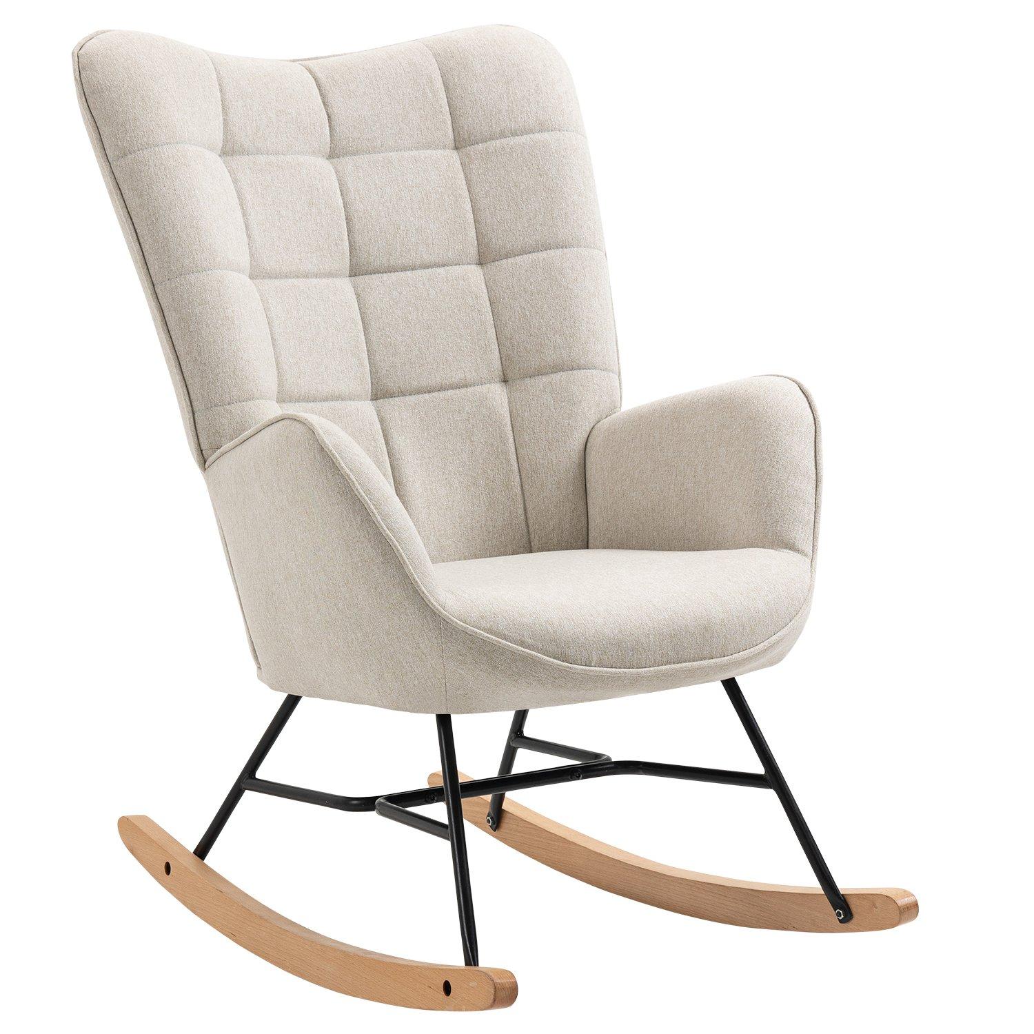 Beige - Urban Meuble - Modern Rocking Chair - 2