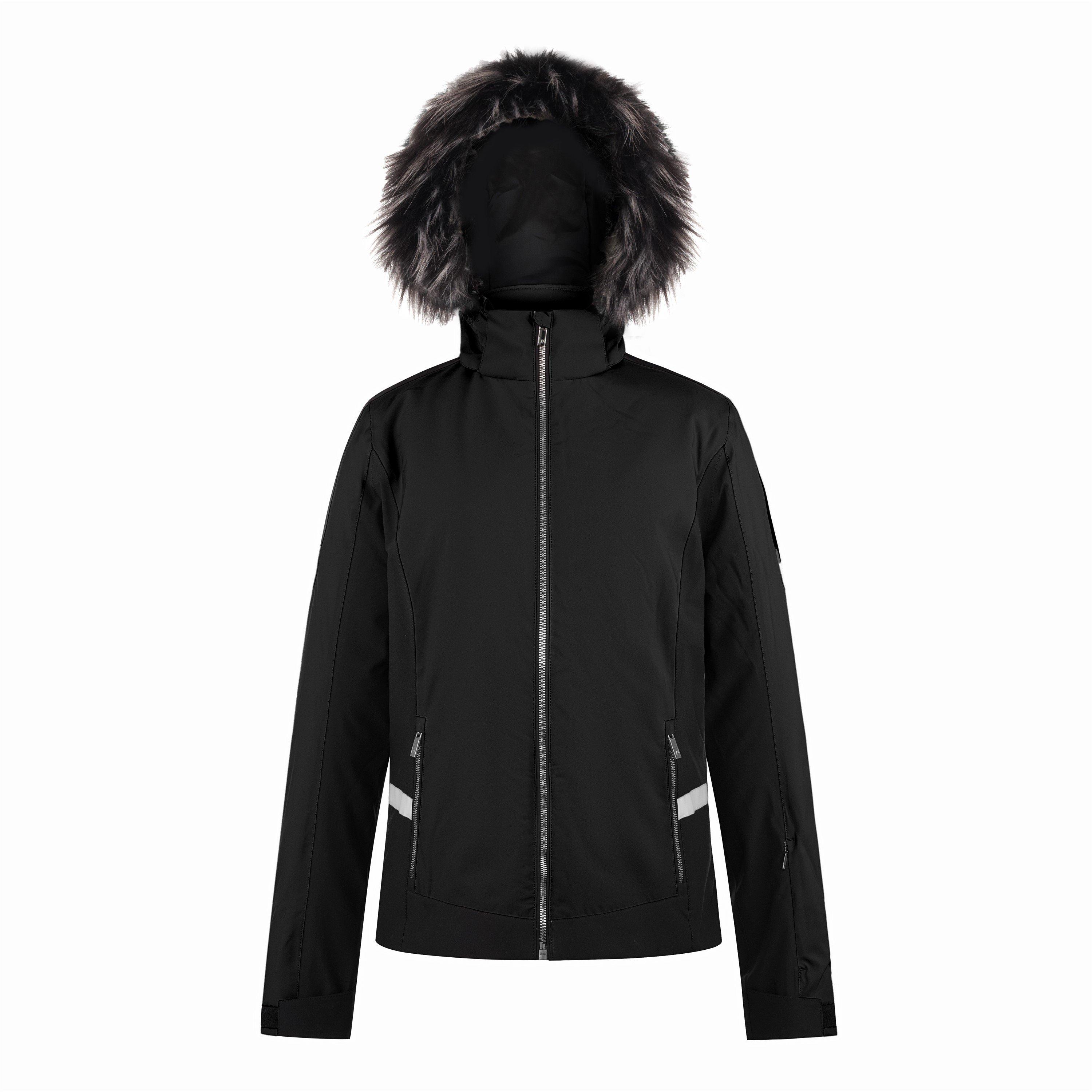 Nevica Women's Meribel Waterproof Windproof Hooded Ski Jacket - Black - 18 (46)