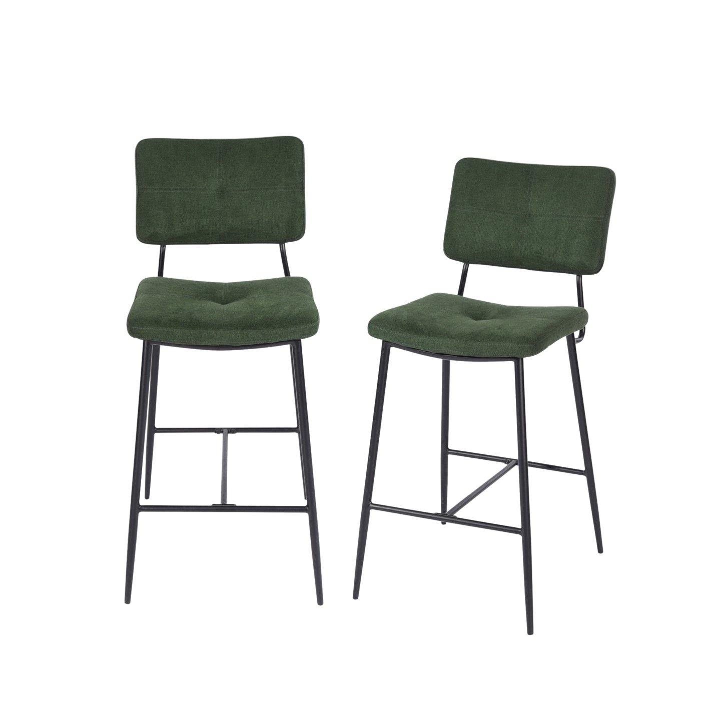 Green - Urban Meuble - Modern Metal Frame Bar Stool - 2
