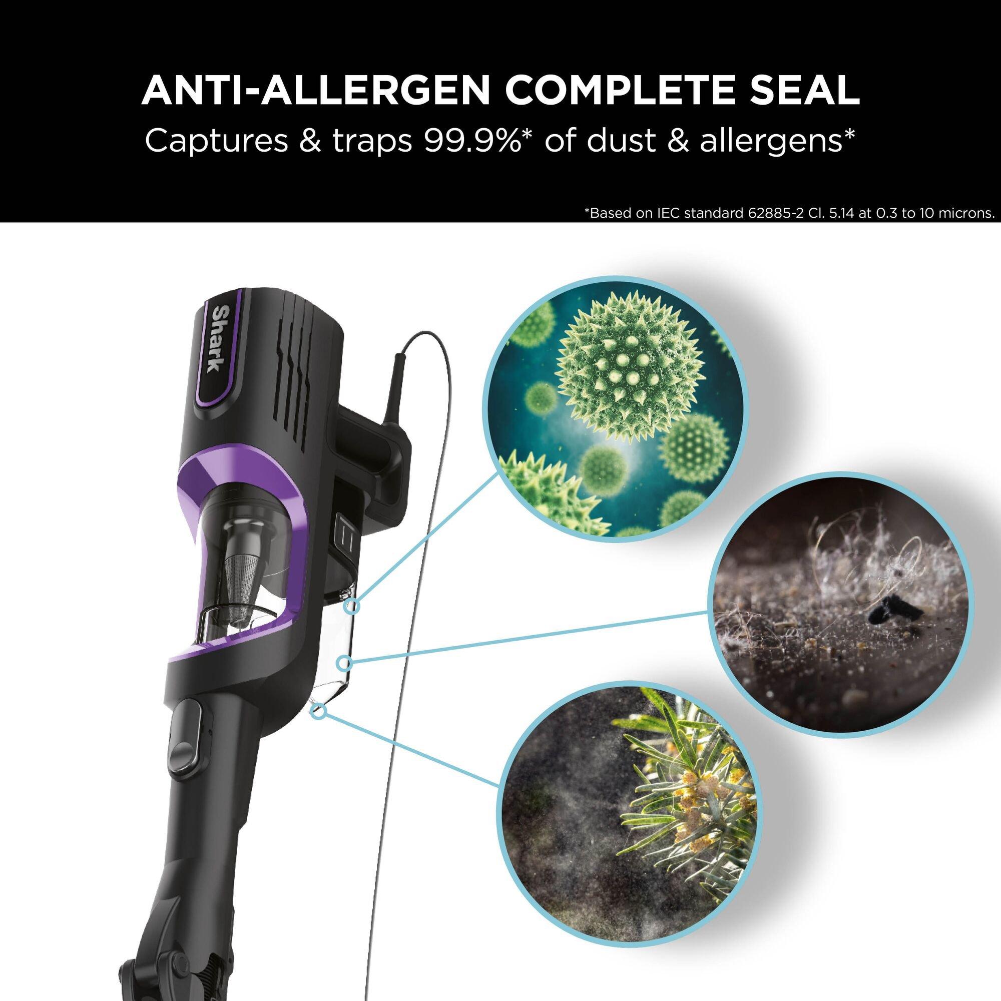 Black - Shark - Anti Hair Wrap Corded Stick Vacuum Cleaner HZ500UK - 7