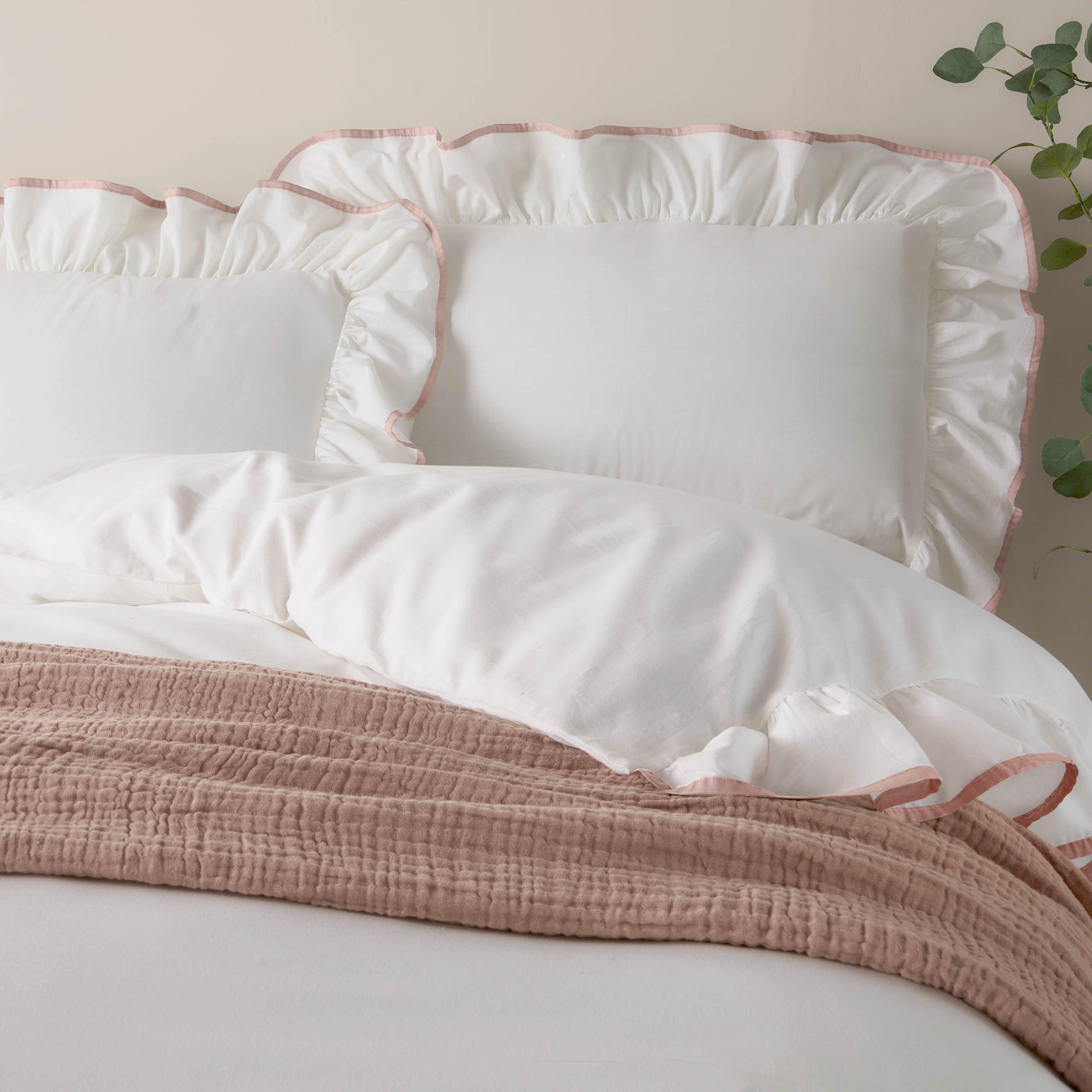 Pink - Wylder - Blousey Cotton Ruffle Duvet Set - 3