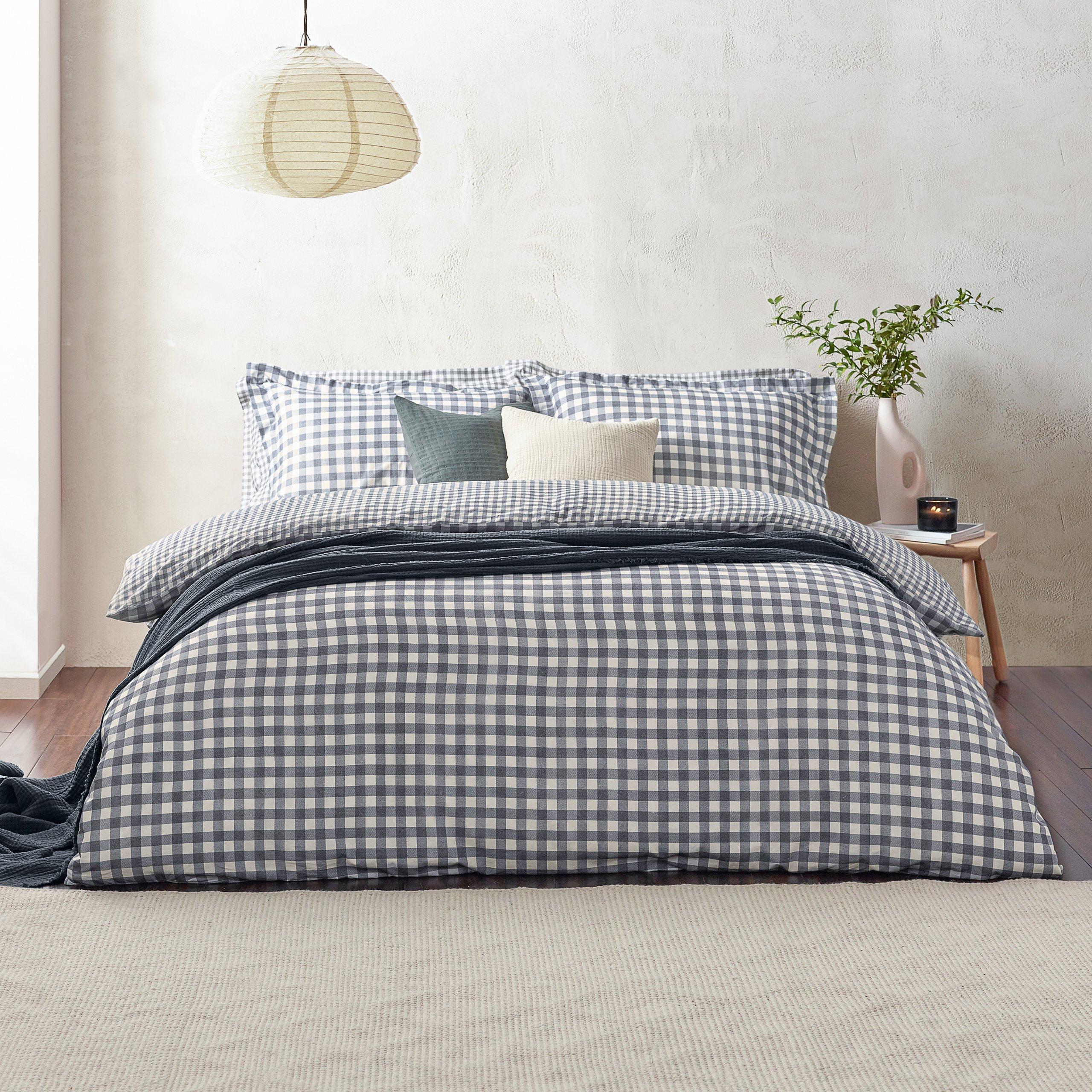 Navy - Yard - Barton Gingham Check Duvet Set - 2