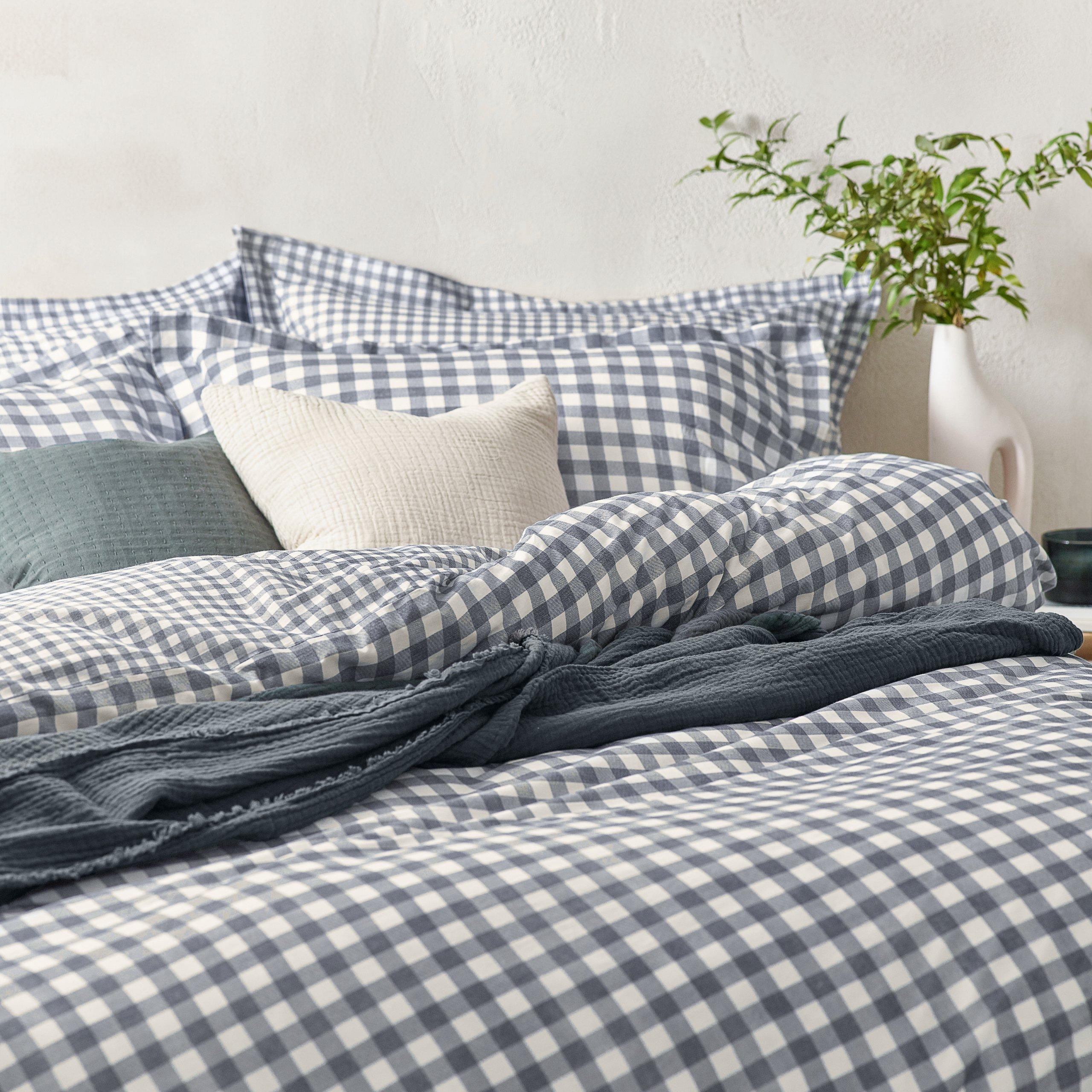 Navy - Yard - Barton Gingham Check Duvet Set - 3