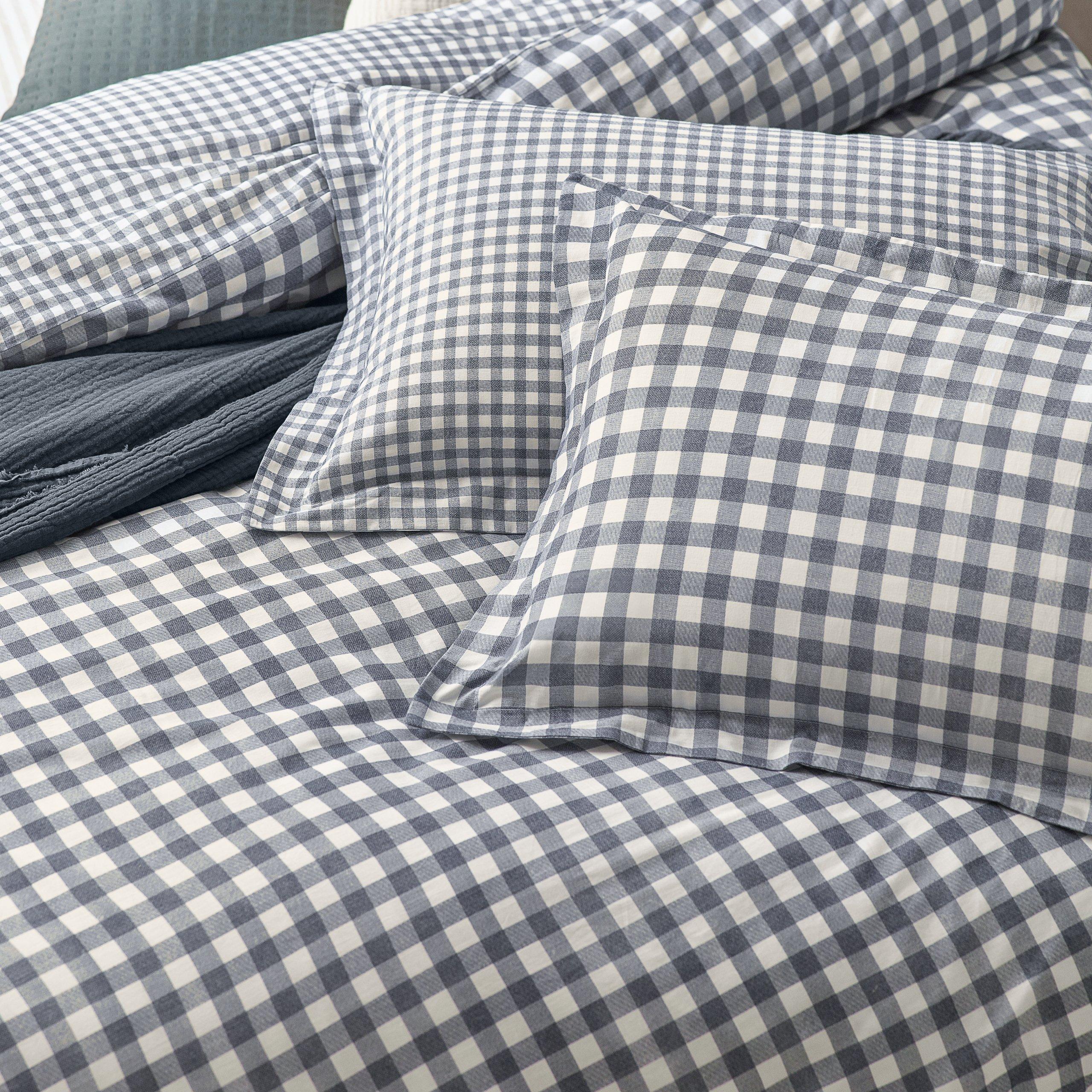 Navy - Yard - Barton Gingham Check Duvet Set - 4