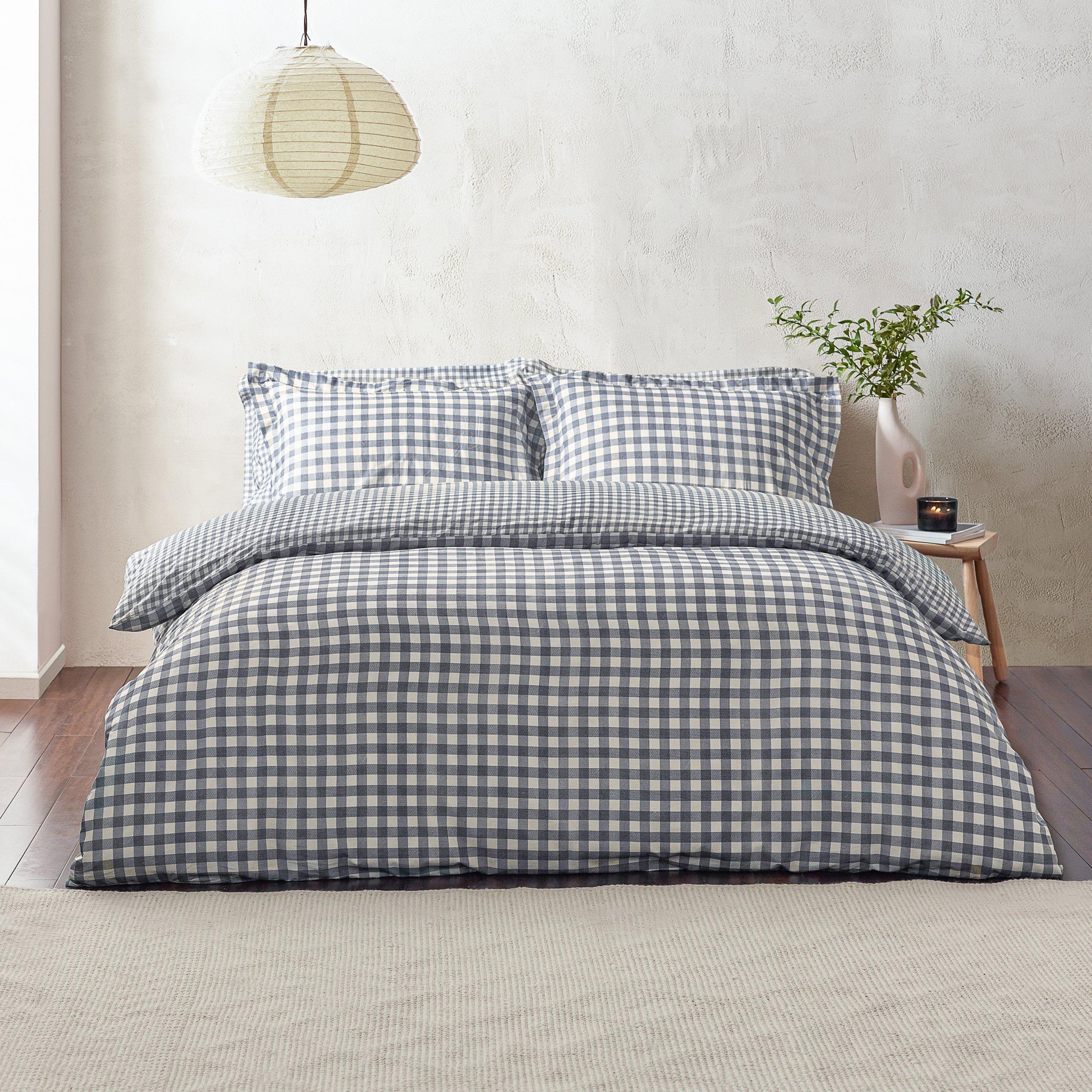 Navy - Yard - Barton Gingham Check Duvet Set - 5