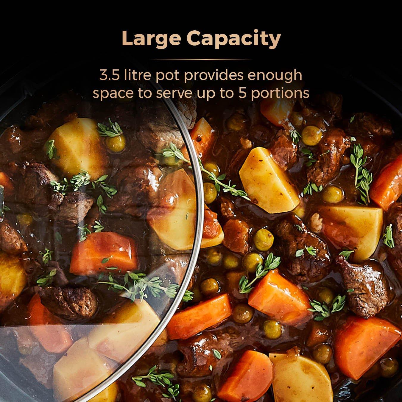 Rose Gold - Tower - Infinity 3.5 Litre Slow Cooker with Rose Gold Acce - 4