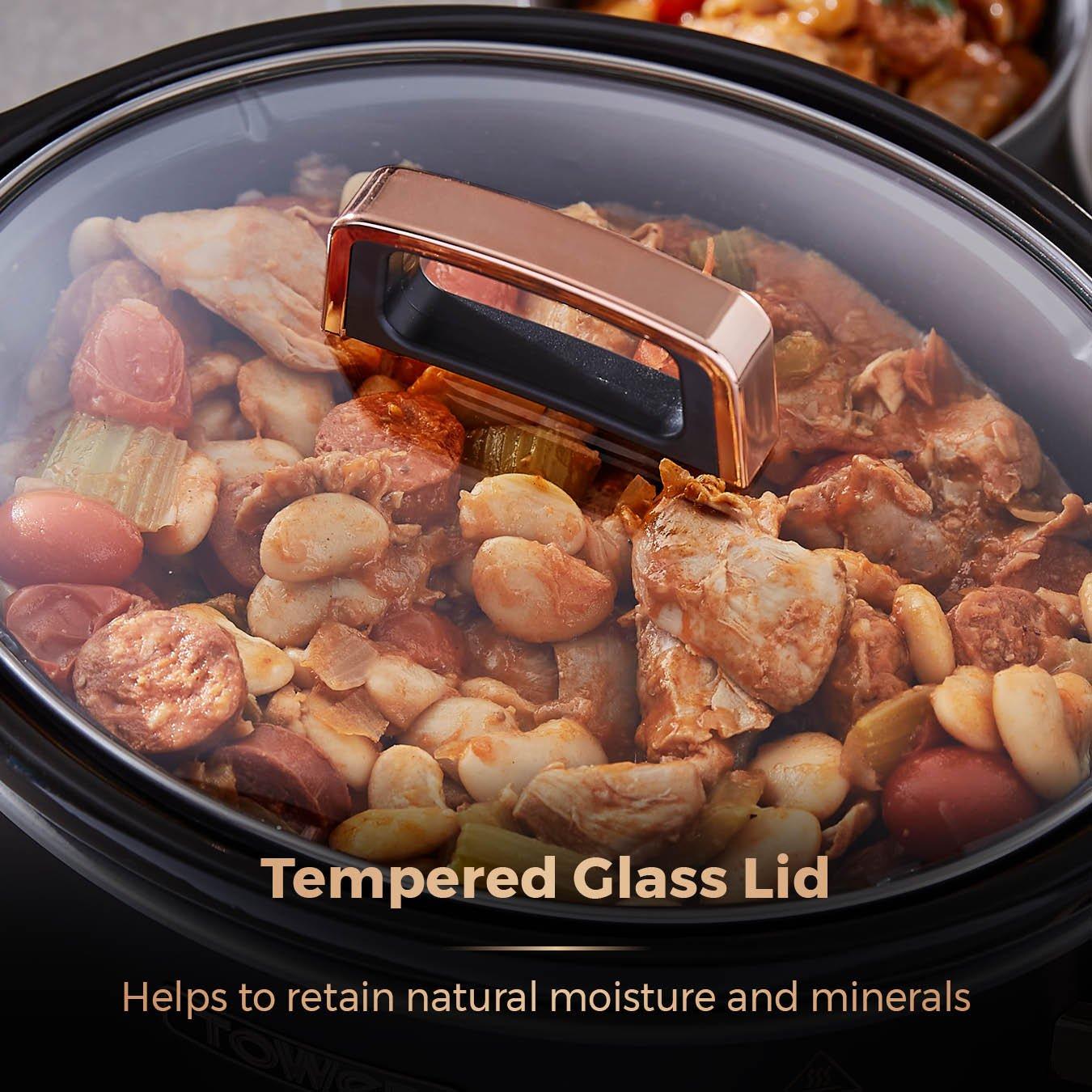 Rose Gold - Tower - Infinity 3.5 Litre Slow Cooker with Rose Gold Acce - 7