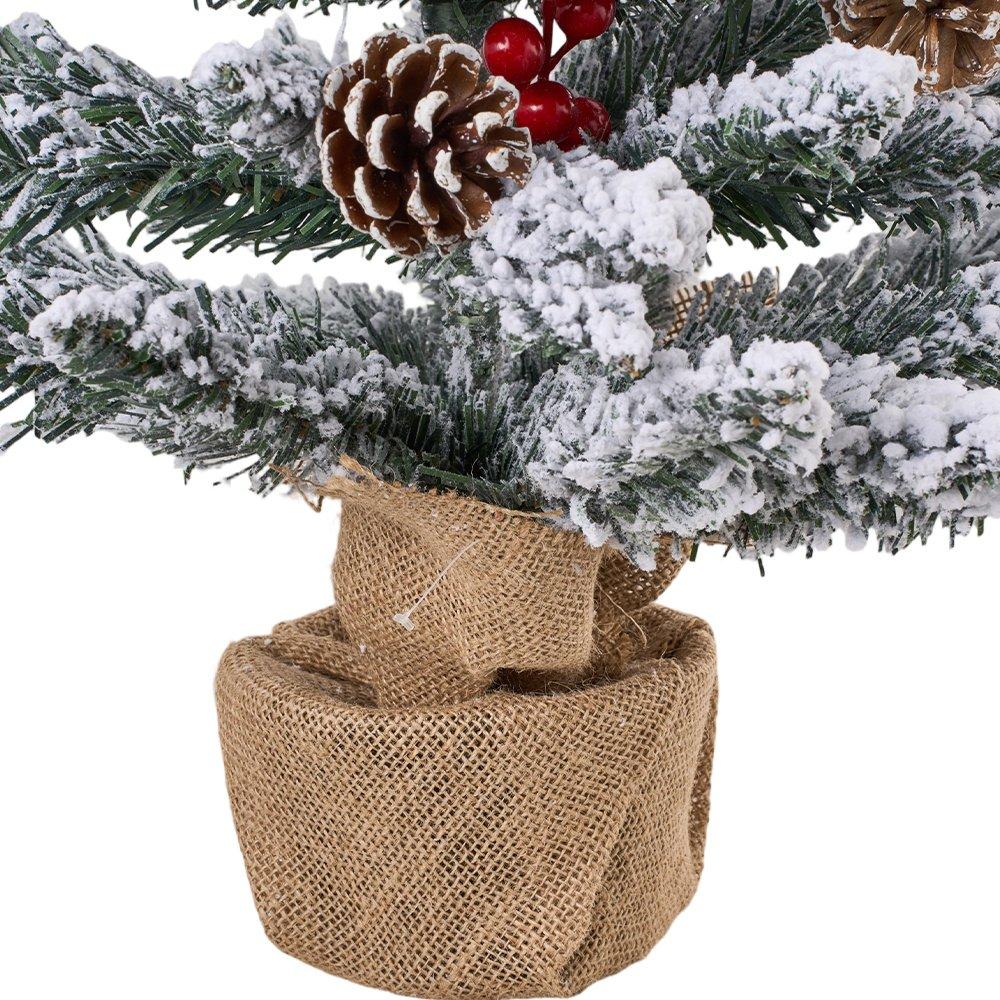 Green - LIFE IDEAS - Tabletop Christmas Tree with LED String Light - 7