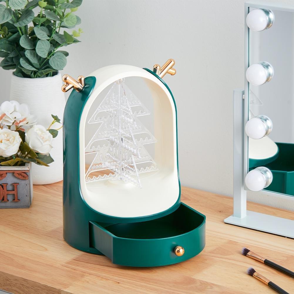 Green - LIFE IDEAS - Tree Desktop Jewelry Display with Drawer - 2