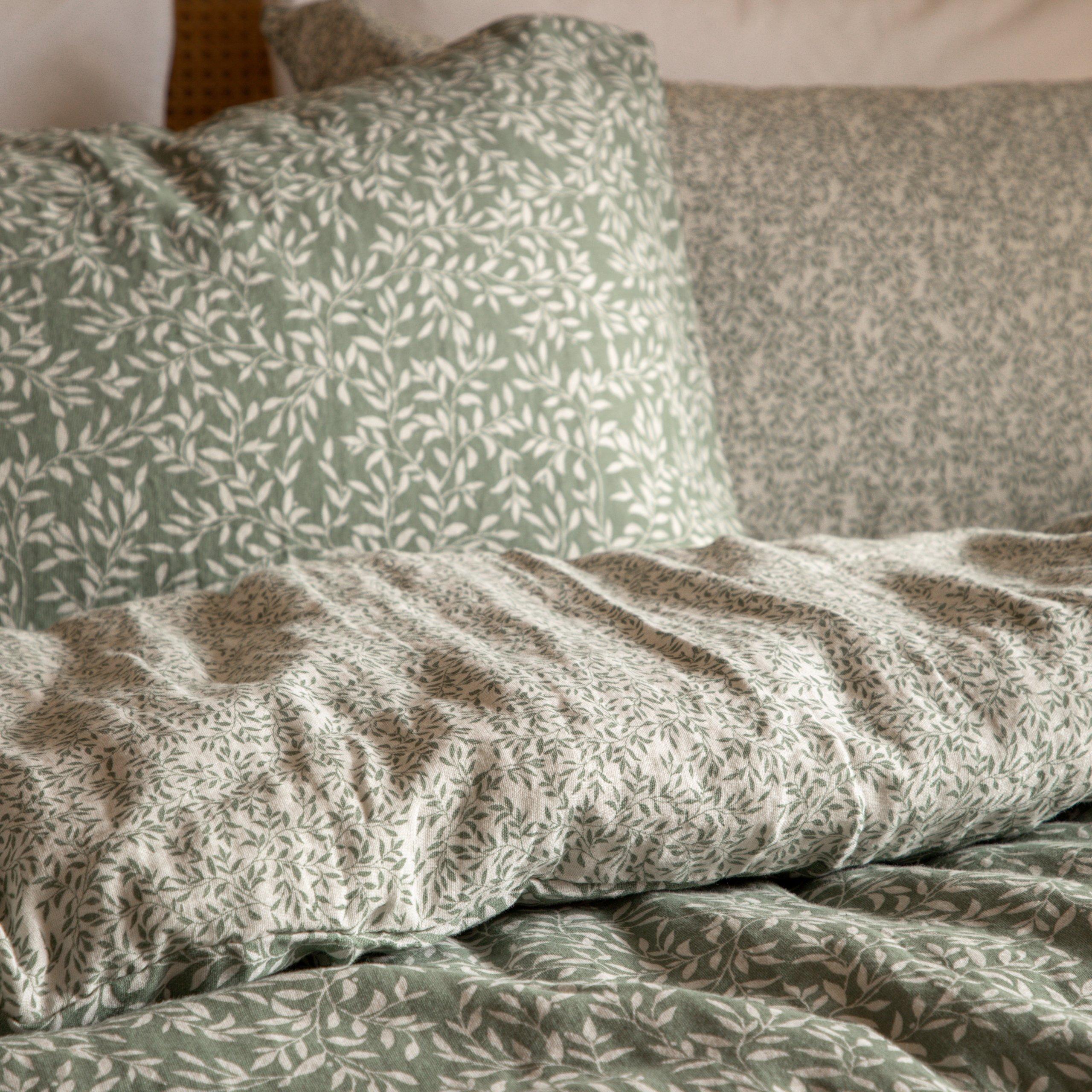 Forest - Yard - Perrie Leaf Muslin 100% Cotton Duvet Set - 4