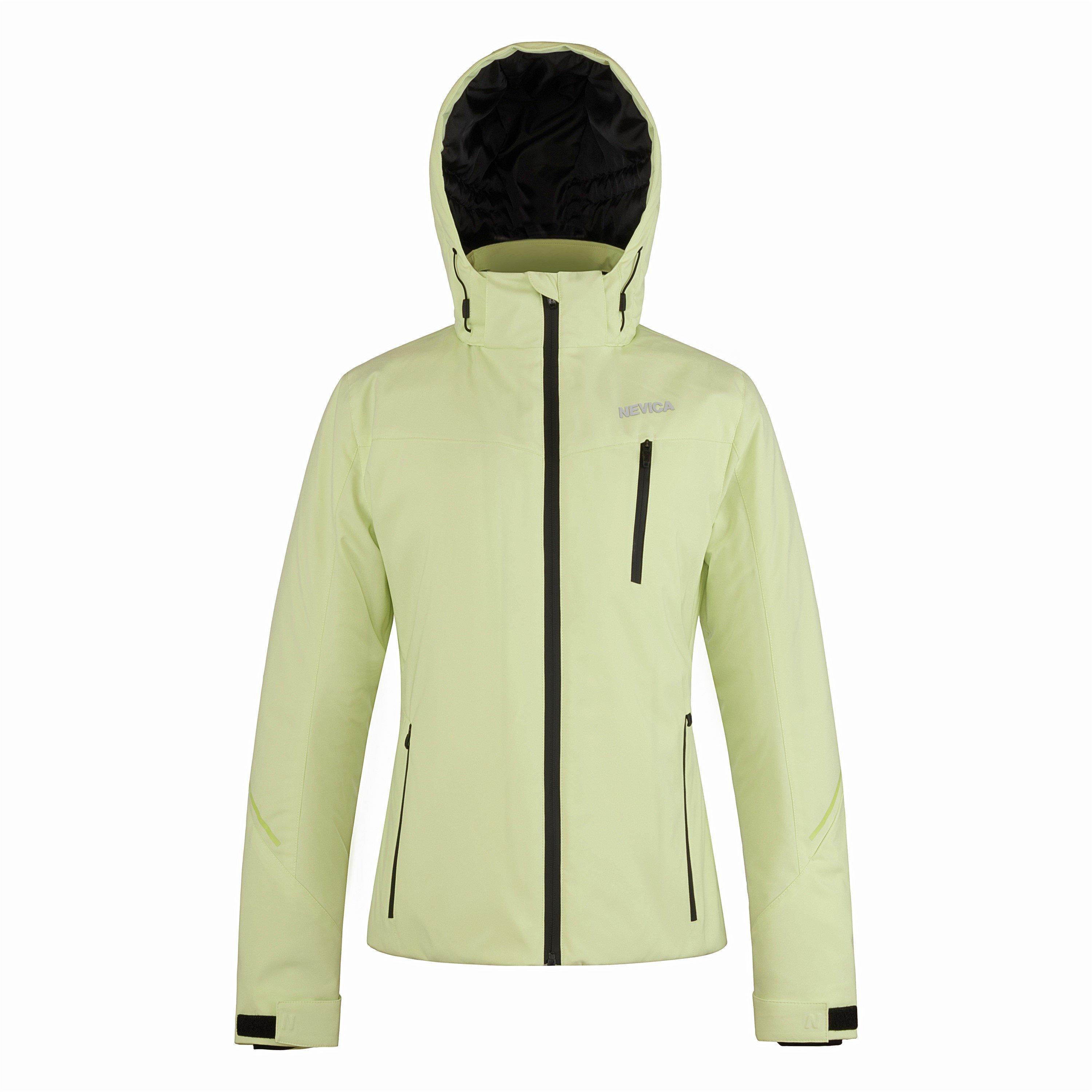 Shadow Lime - Nevica - Women's Vail Waterproof Thermolite Detachable Hood Ski Jacket - 1