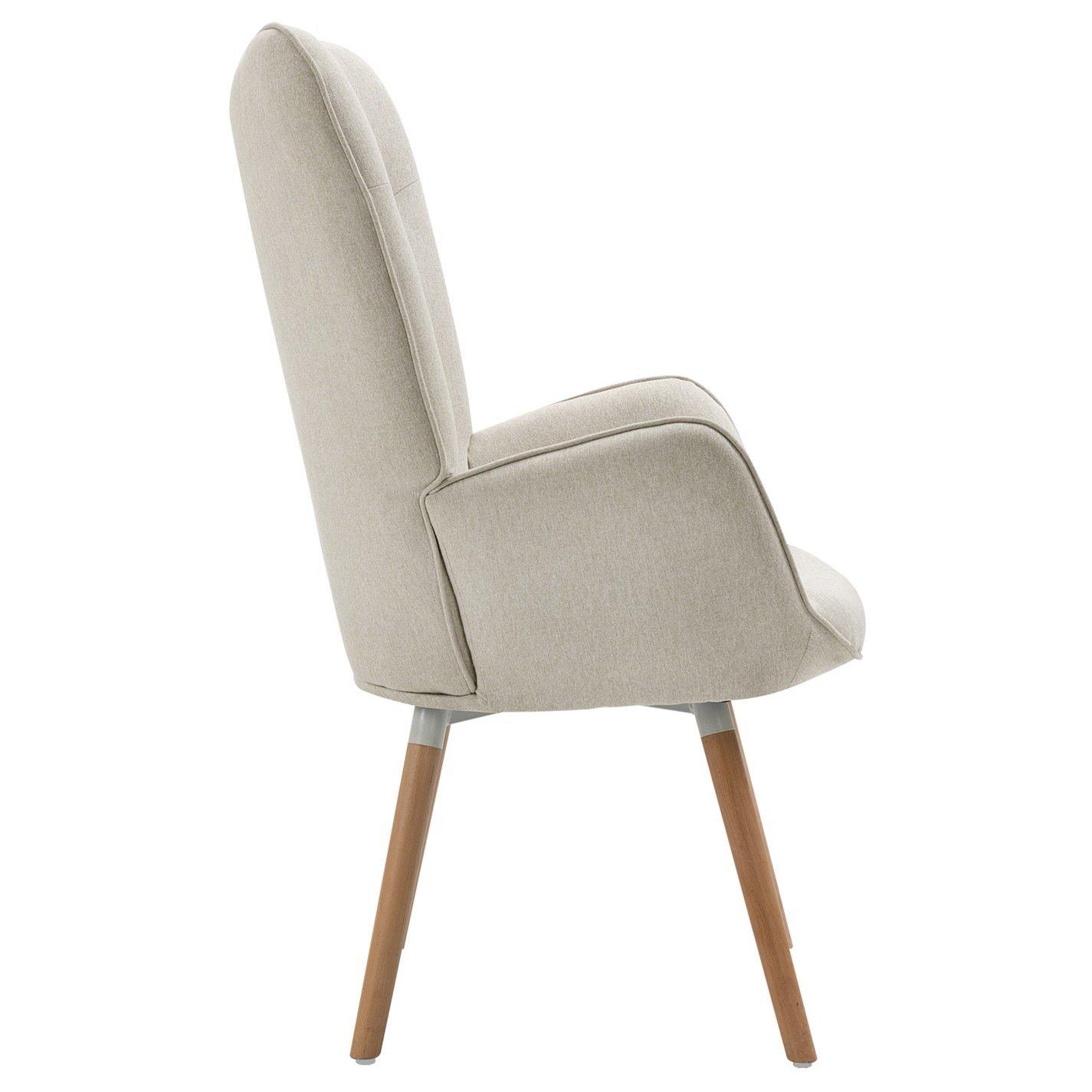 Beige - Urban Meuble - Modern Armchair Textured Fabric Home Decor - 4