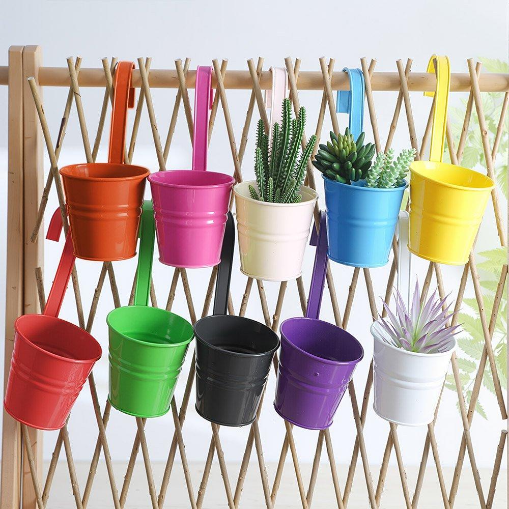 Multi - LIFE IDEAS - Iron Cylinder Hanging Planter with Removable Hook - 1