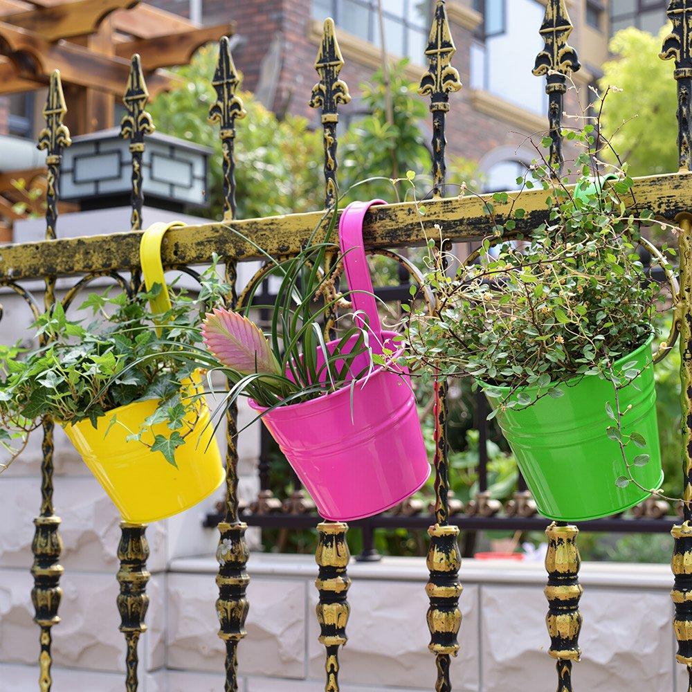 Multi - LIFE IDEAS - Iron Cylinder Hanging Planter with Removable Hook - 2