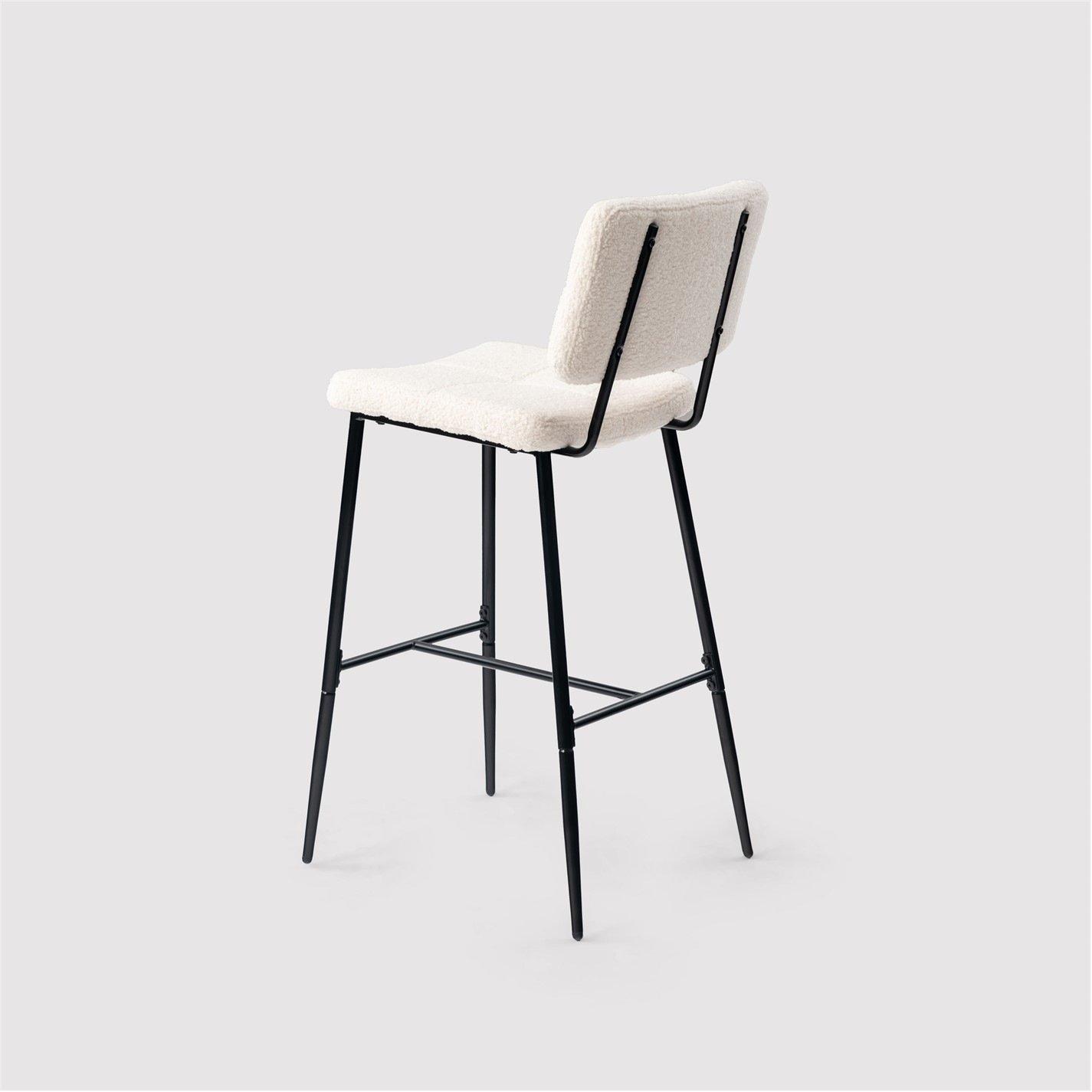 Beige - Urban Meuble - Set of 2 Modern Beige Bar Stool Tall Seating - 7