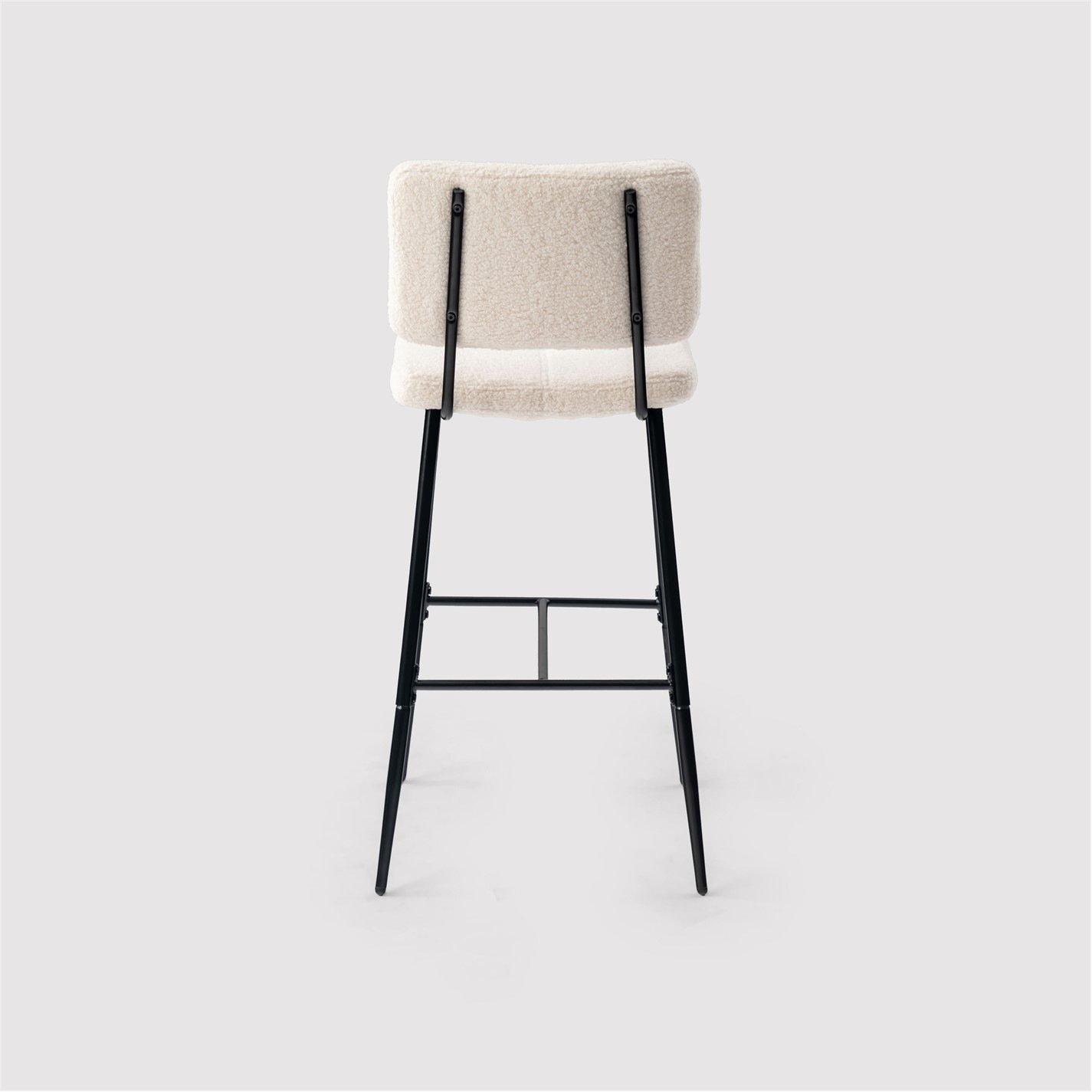 Beige - Urban Meuble - Set of 2 Modern Beige Bar Stool Tall Seating - 8