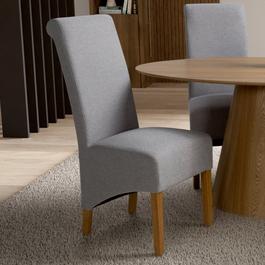 Shankar Pair of Krista Weave Light Grey Dining Chairs