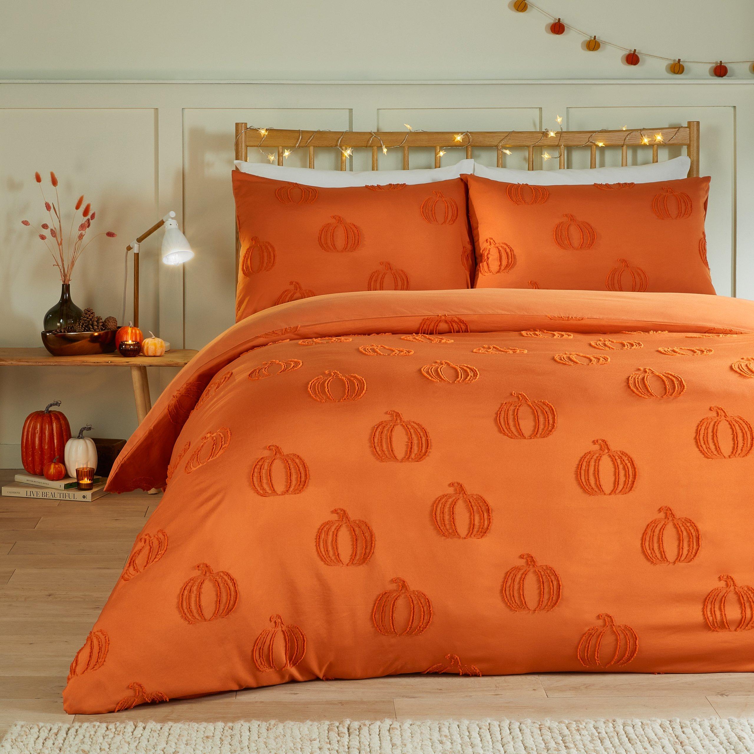 Multicolour - Duvet Day - Pumpkin Fields Soft Touch Tufted Duvet Set - 1