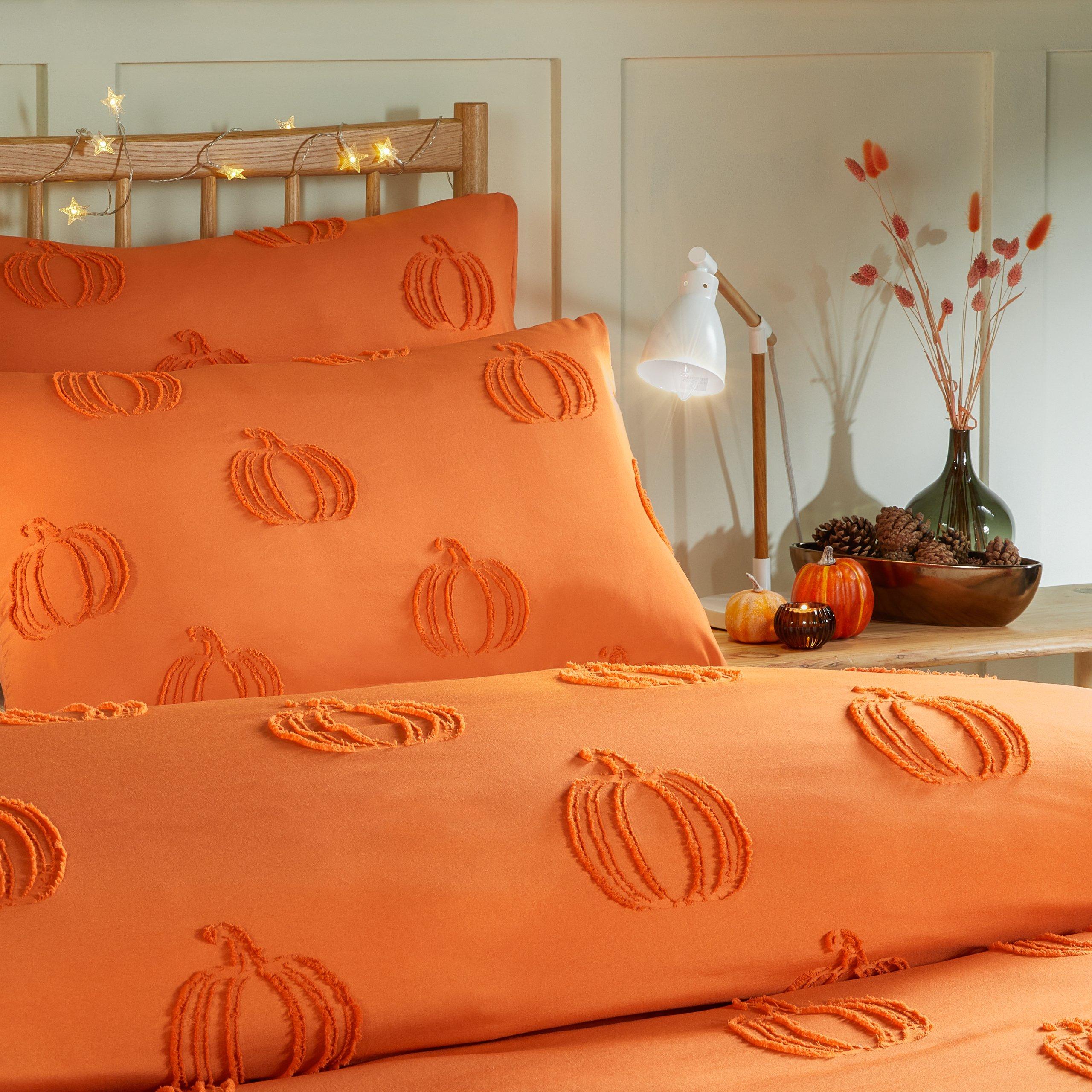 Multicolour - Duvet Day - Pumpkin Fields Soft Touch Tufted Duvet Set - 3