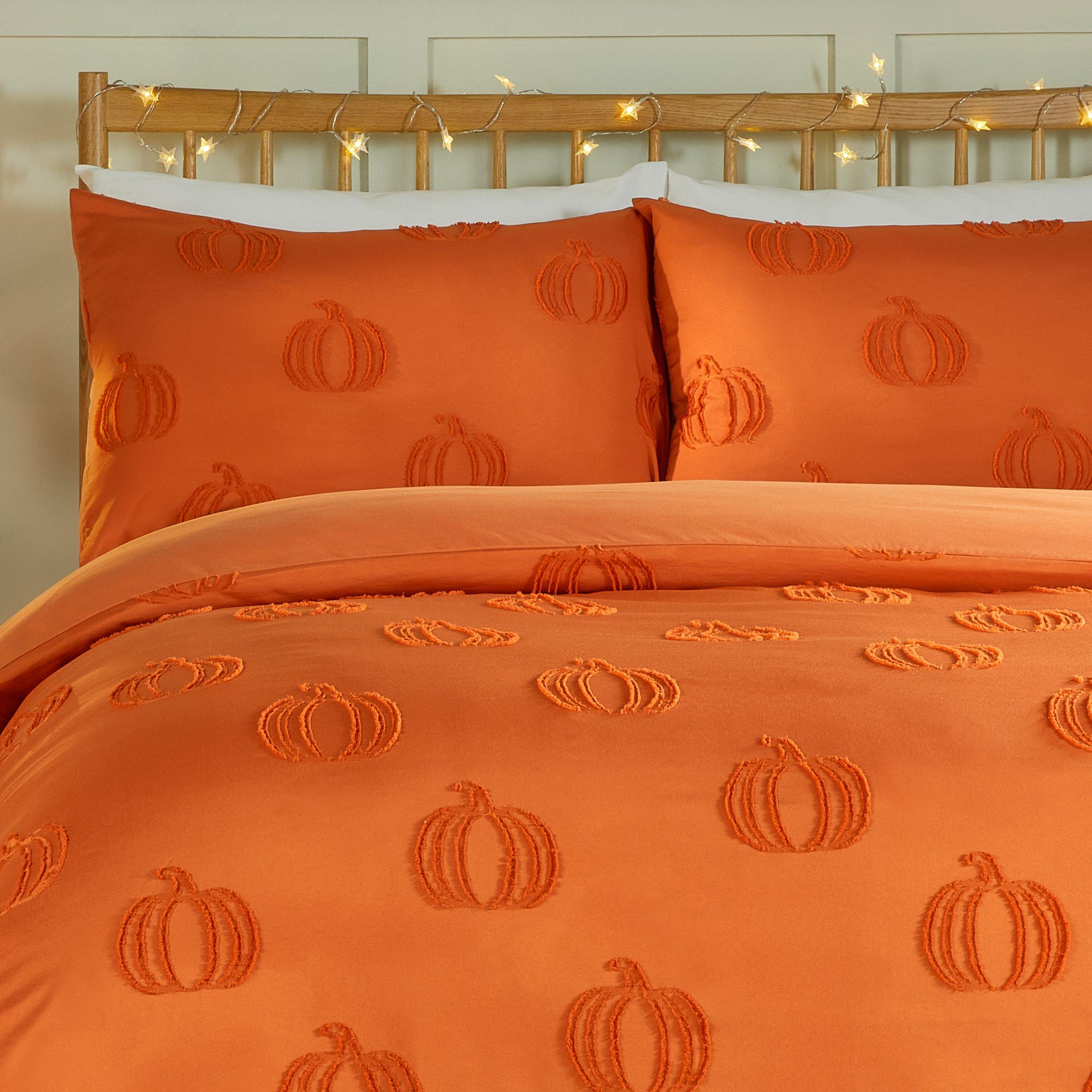 Multicolour - Duvet Day - Pumpkin Fields Soft Touch Tufted Duvet Set - 4