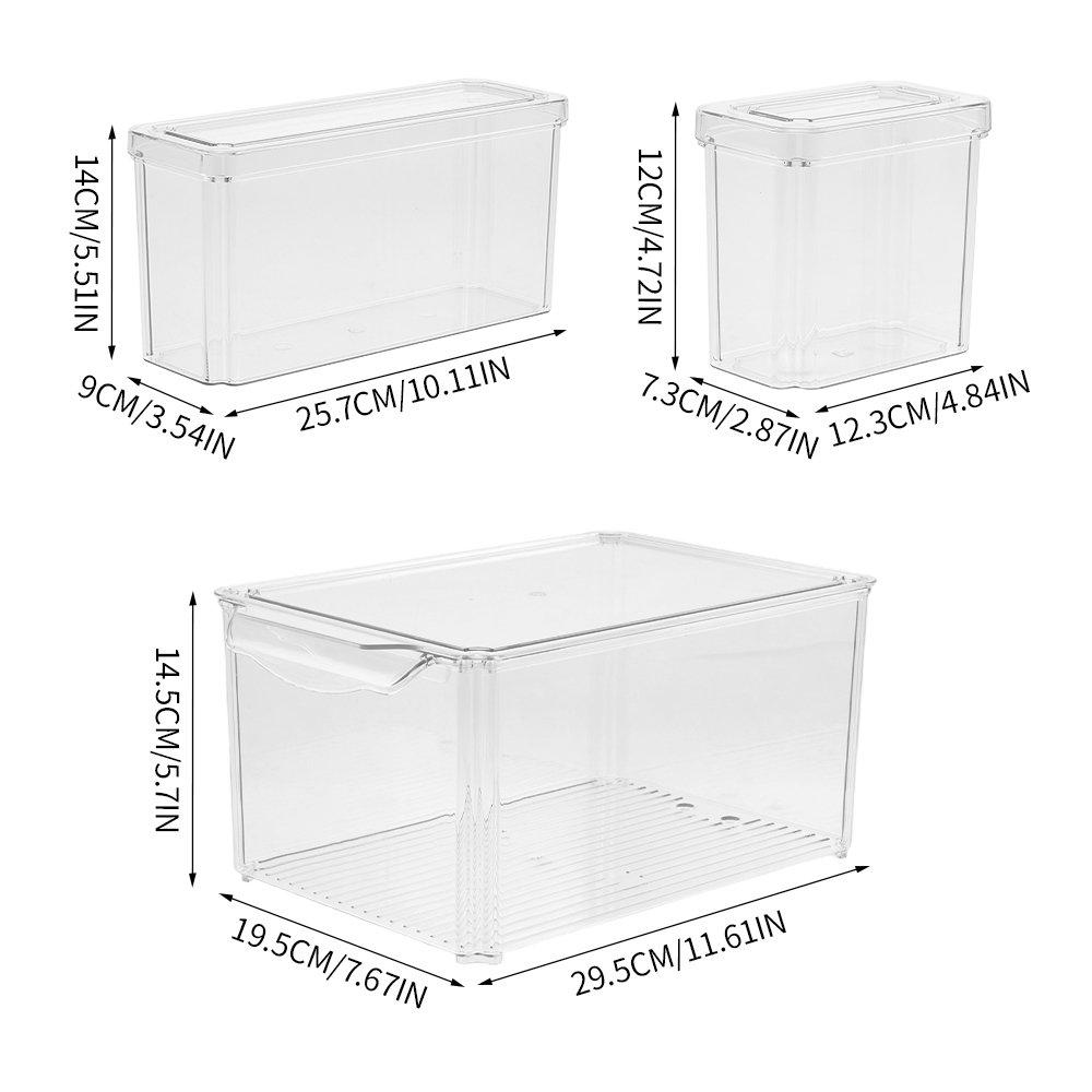 Clear - LIFE IDEAS - 7-Piece Tall Fridge Food Storage Container Set - 8