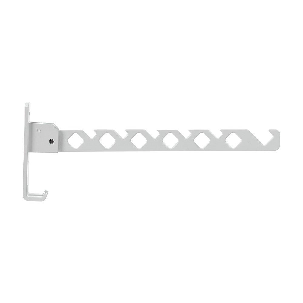 White - LIFE IDEAS - 2Pcs Wall Mounted Coat Drying Hanger - 2