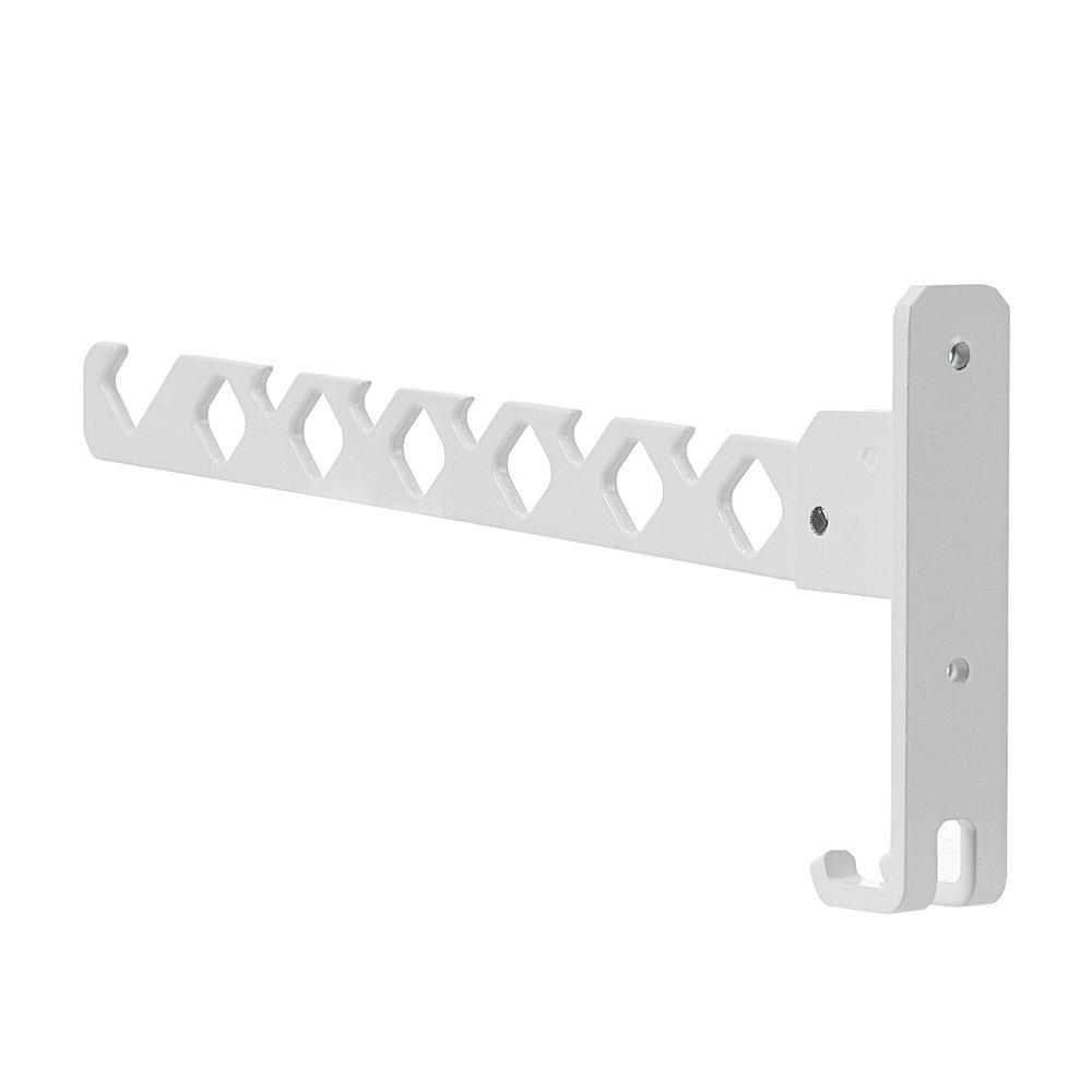 White - LIFE IDEAS - 2Pcs Wall Mounted Coat Drying Hanger - 3