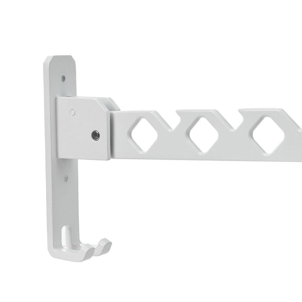 White - LIFE IDEAS - 2Pcs Wall Mounted Coat Drying Hanger - 5