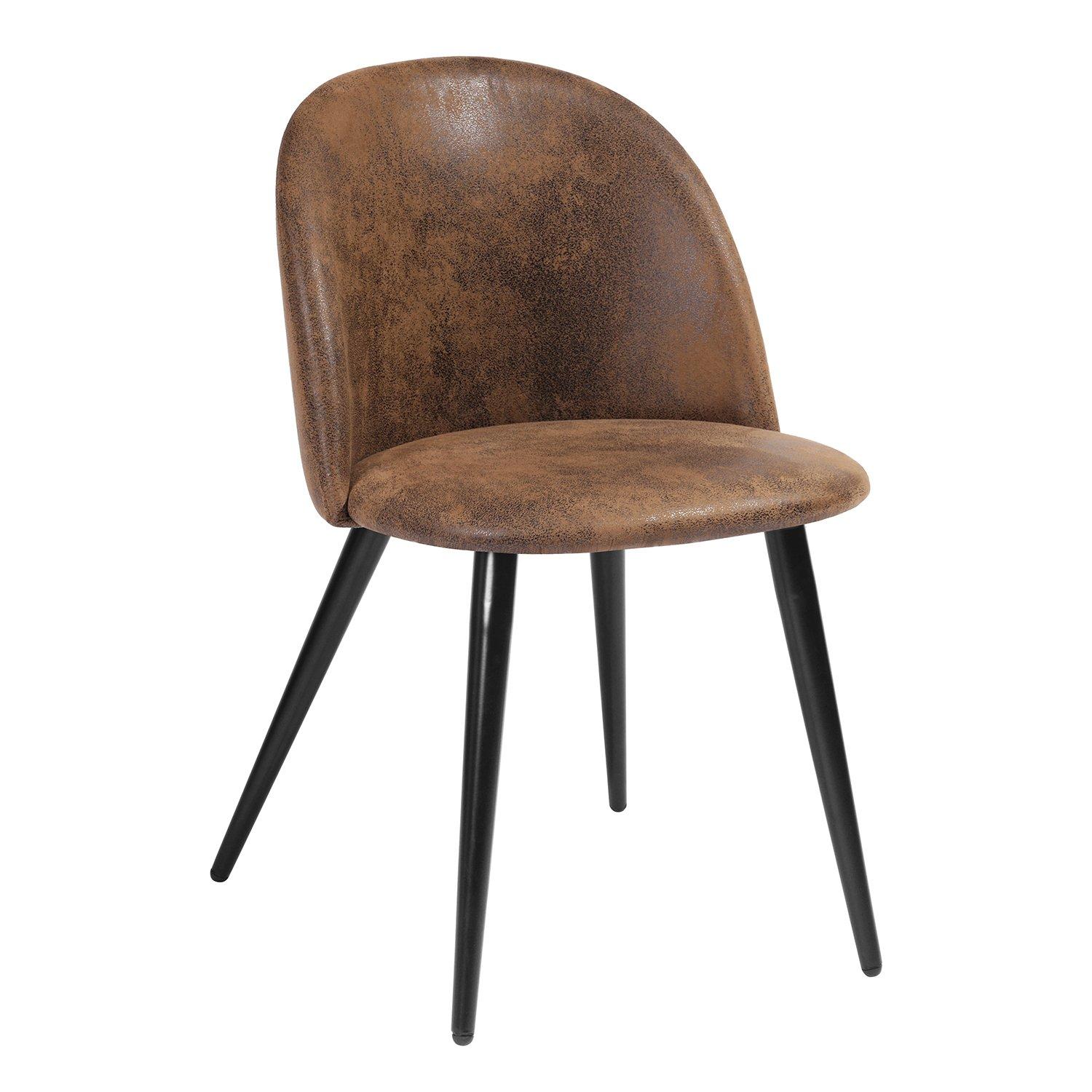 Brown - Urban Meuble - Brown Dining Chair Leather Modern Design - 4