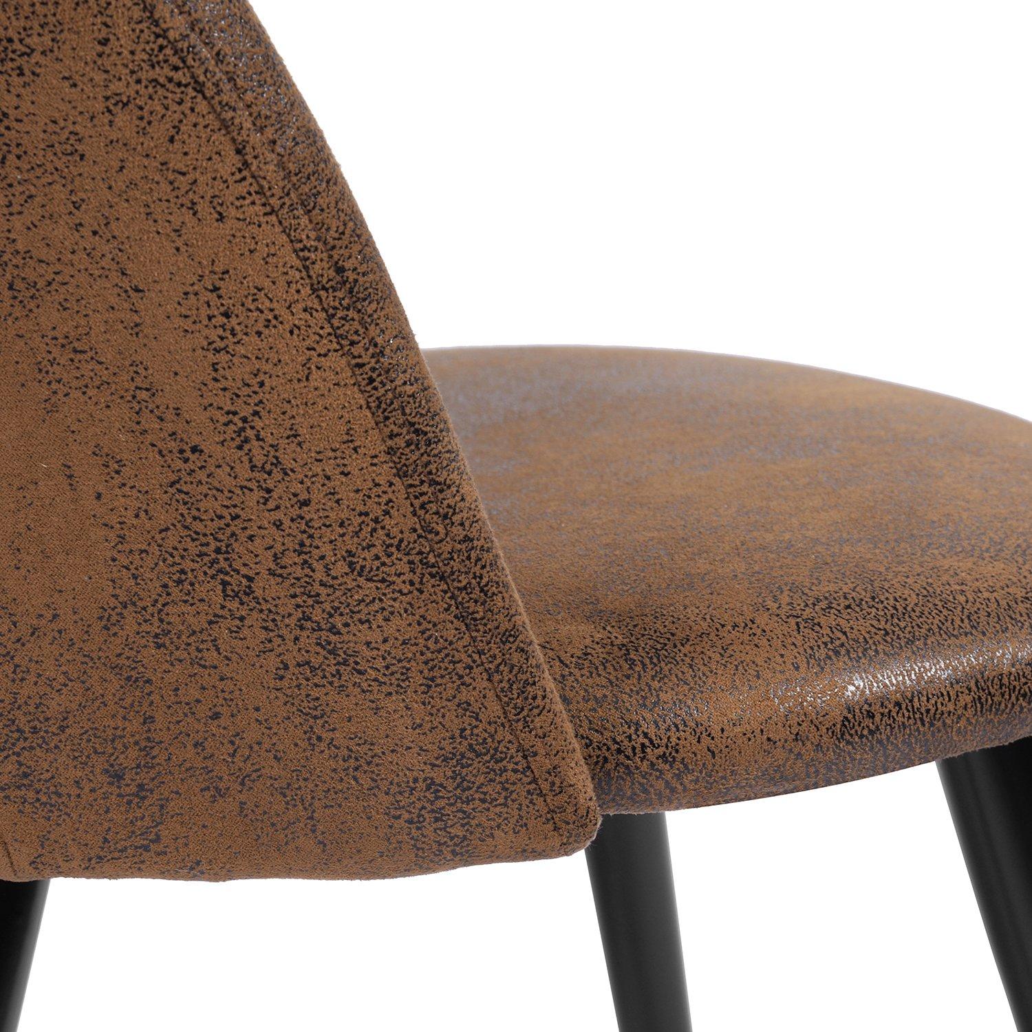 Brown - Urban Meuble - Brown Dining Chair Leather Modern Design - 8