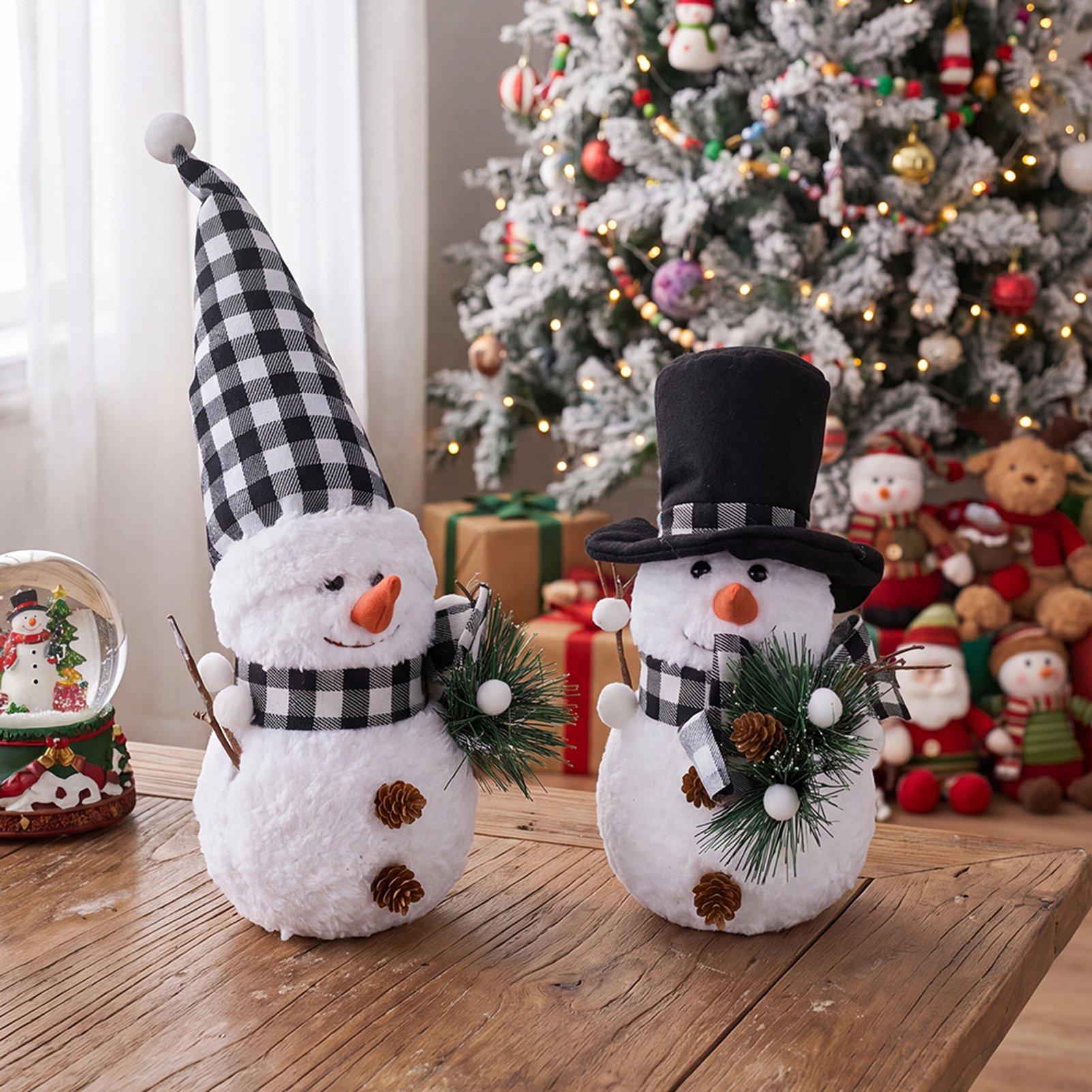 Multi - LIFE IDEAS - 2pcs Lighting Christmas Snowman Ornament - 1