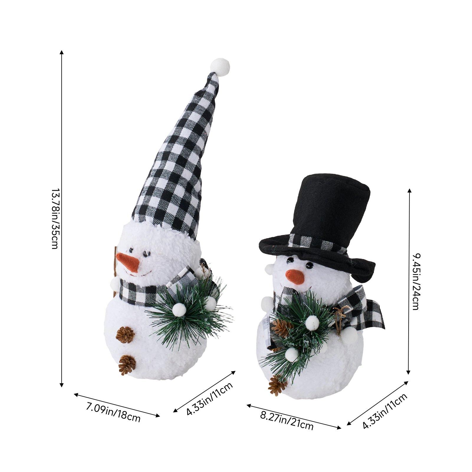 Multi - LIFE IDEAS - 2pcs Lighting Christmas Snowman Ornament - 2