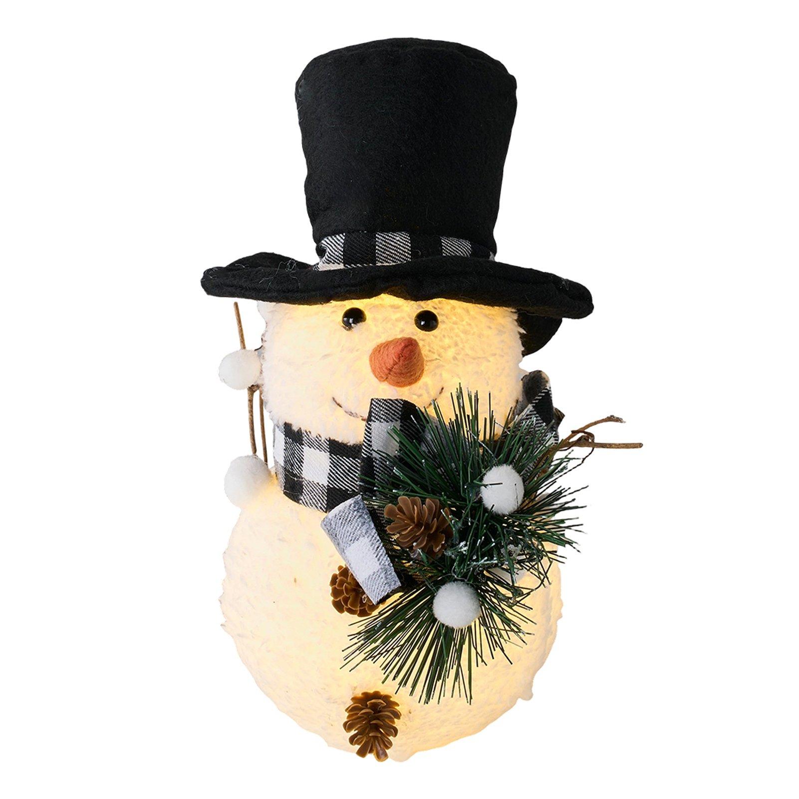 Multi - LIFE IDEAS - 2pcs Lighting Christmas Snowman Ornament - 4