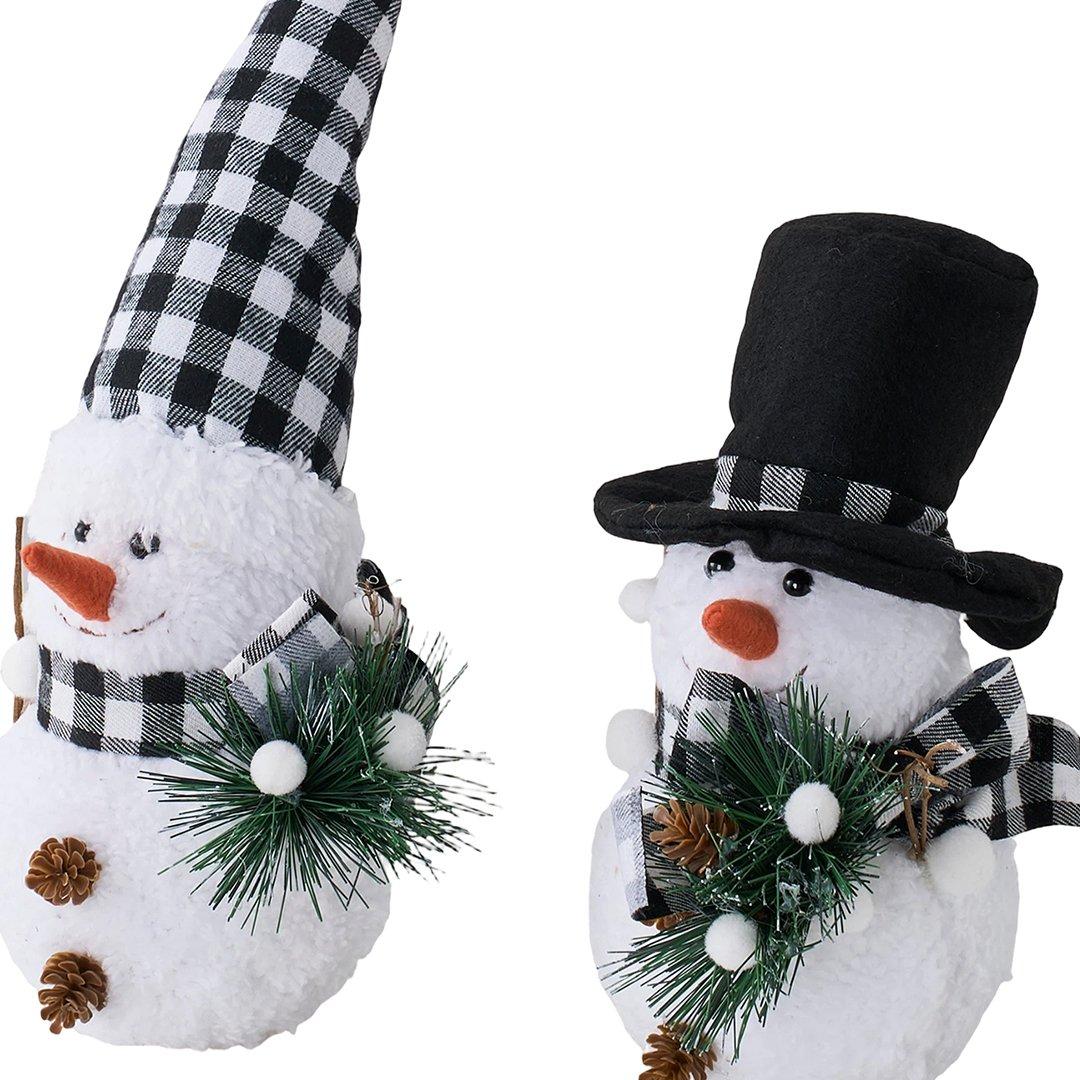 Multi - LIFE IDEAS - 2pcs Lighting Christmas Snowman Ornament - 5