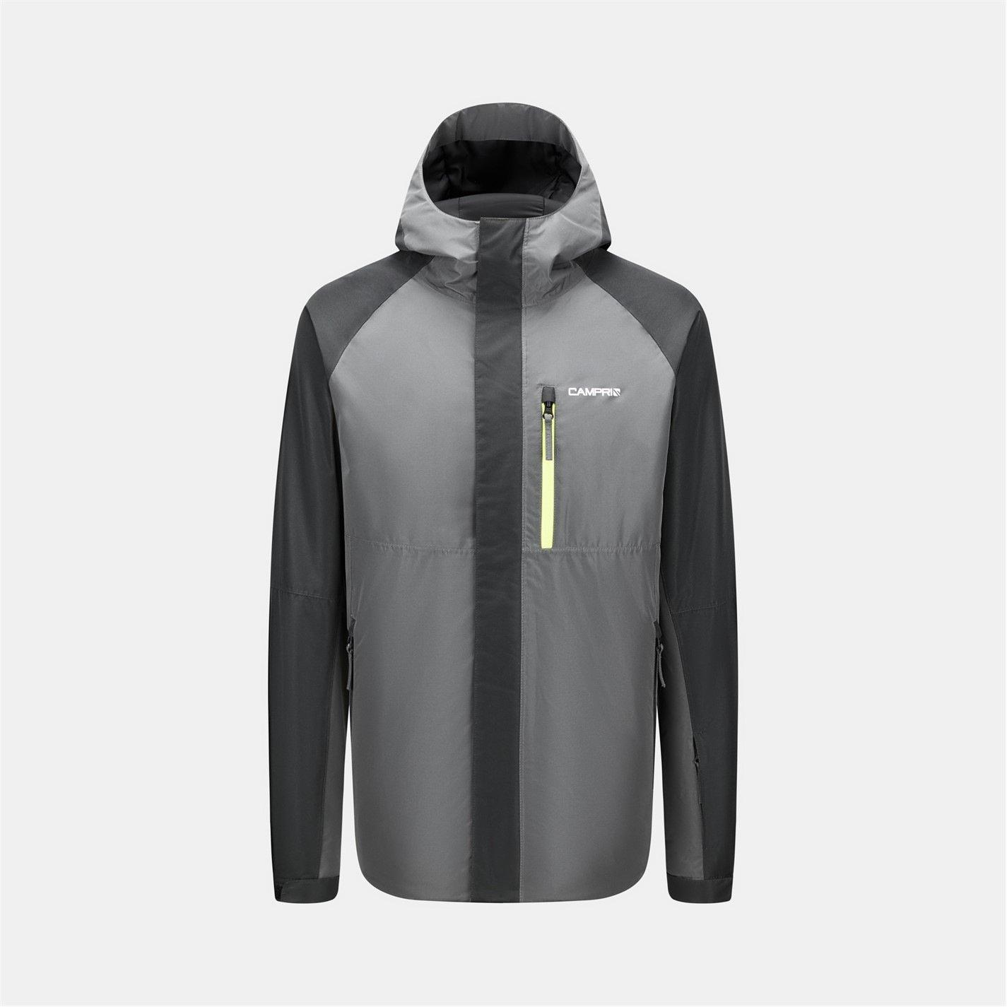 Black - Campri - Mens Raise Waterproof Breathable Hooded Ski Jacket - 1