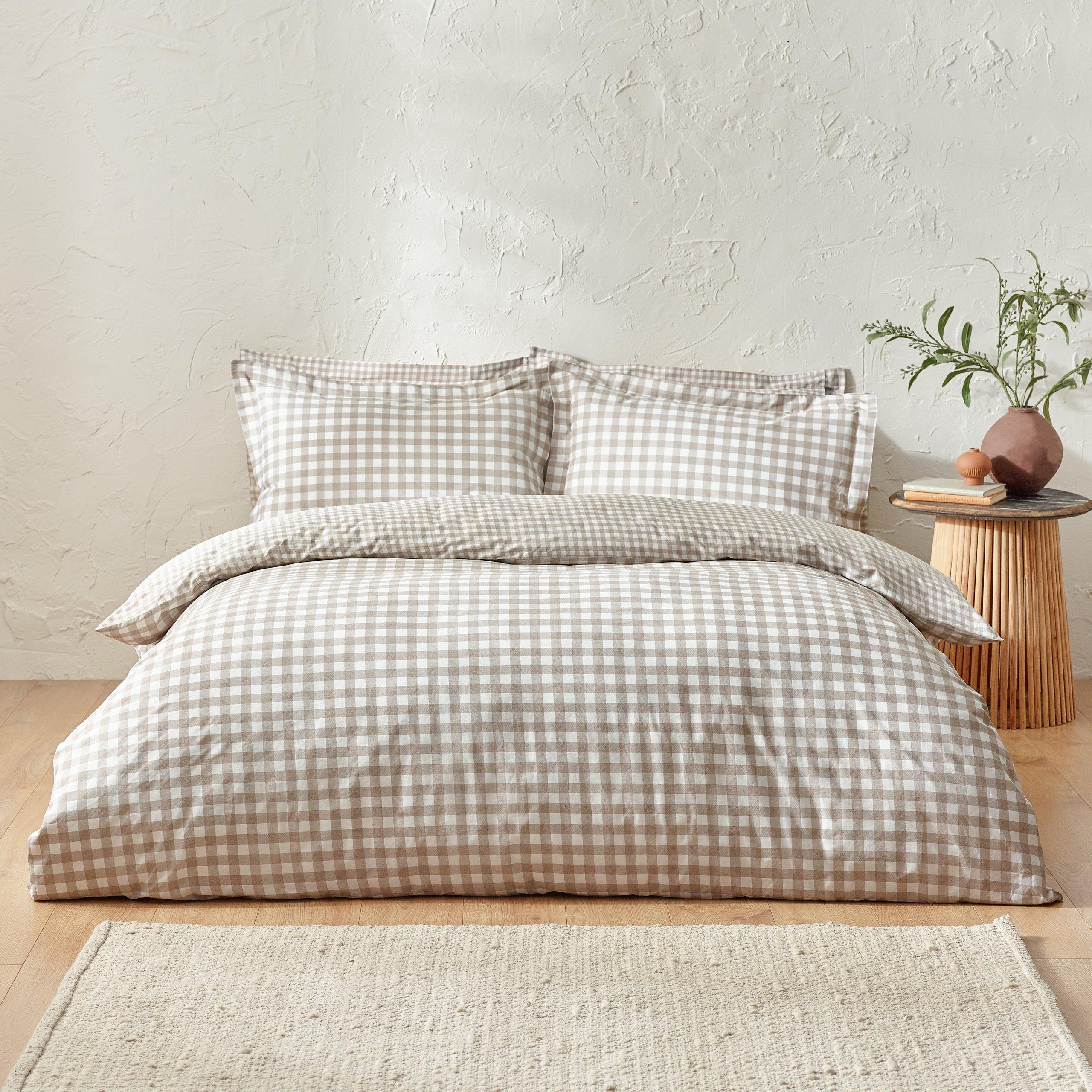 Natural - Yard - Barton Gingham Check Duvet Set - 5