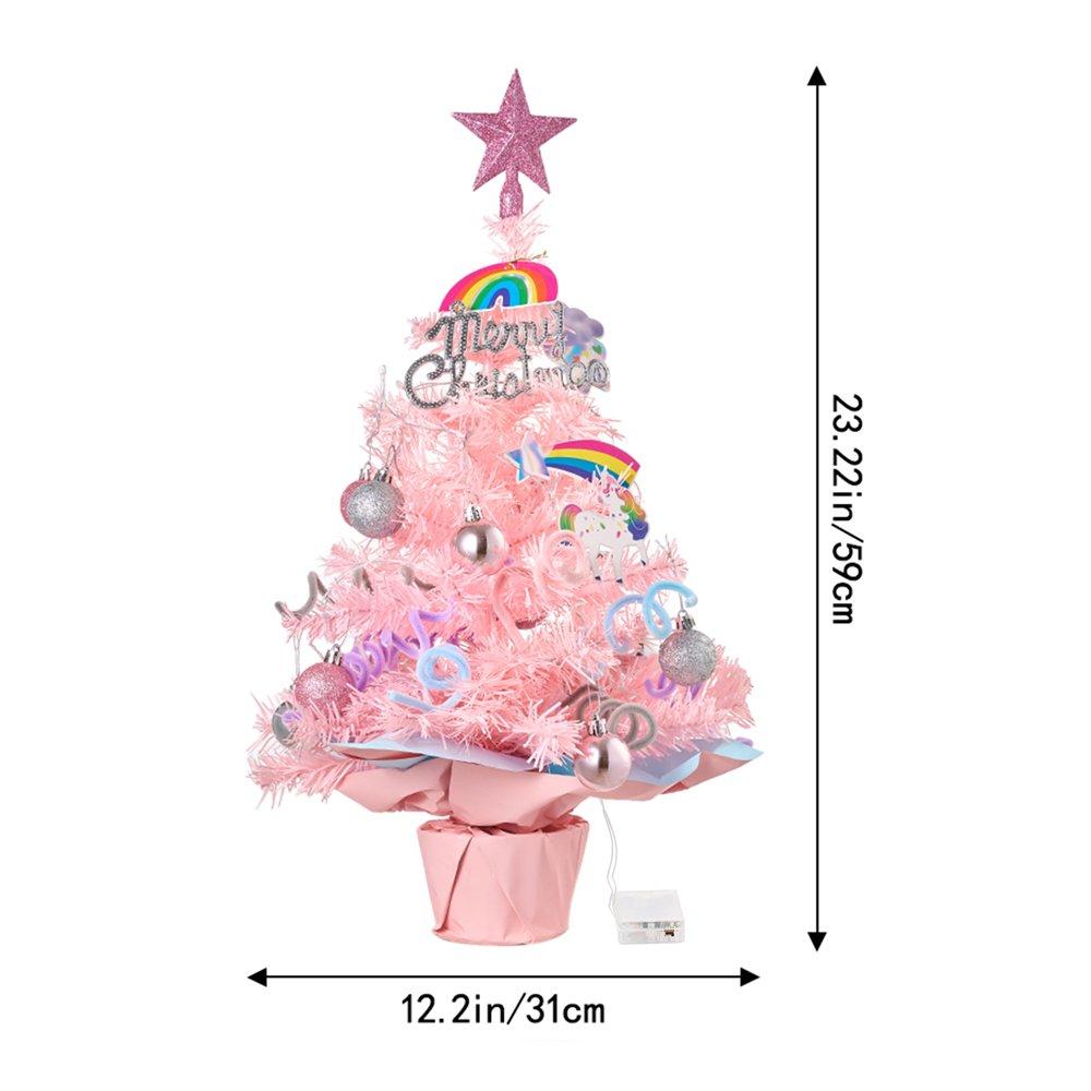 Pink - LIFE IDEAS - Mini Christmas Tree with Lights - 2
