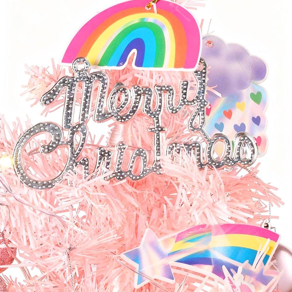 Pink - LIFE IDEAS - Mini Christmas Tree with Lights - 6