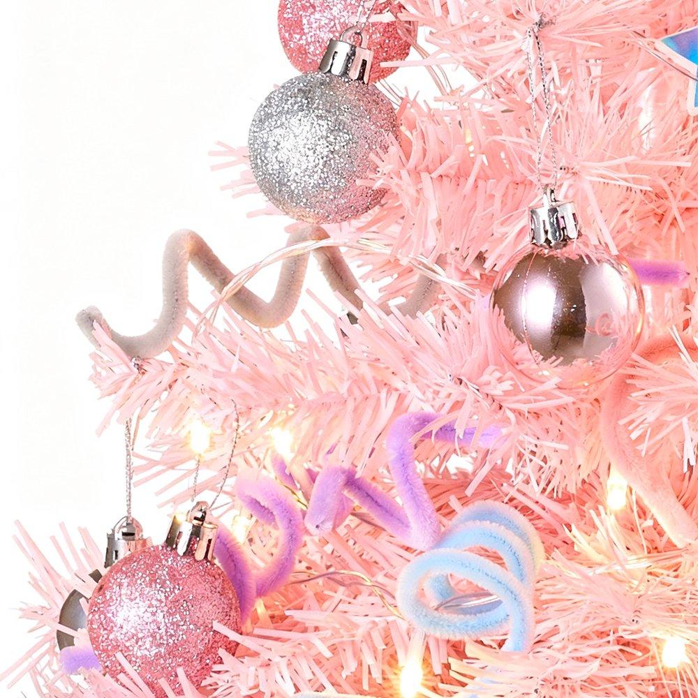 Pink - LIFE IDEAS - Mini Christmas Tree with Lights - 7