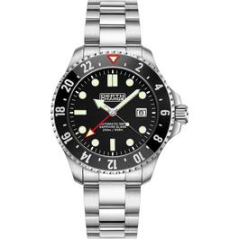 Depth Charge Charge Stainless Steel Black Dial Dive Watch