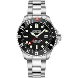 Depth Charge Stainless Steel Black Dial Dive Watch