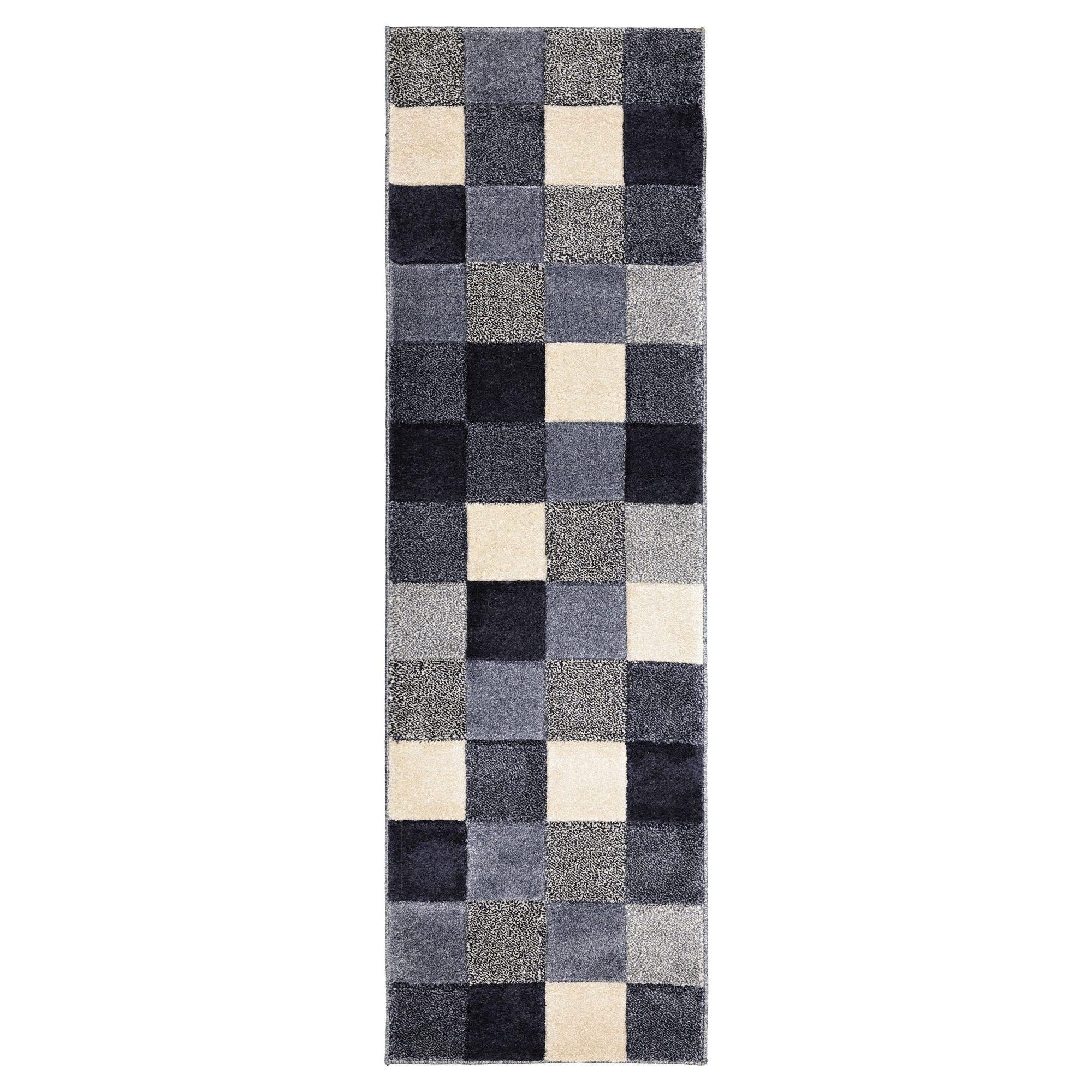 Blue - Homemaker - Newport Blocks Rug Blue - 4