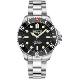 Depth Charge Charge Stainless Steel Black Dial Dive Watch