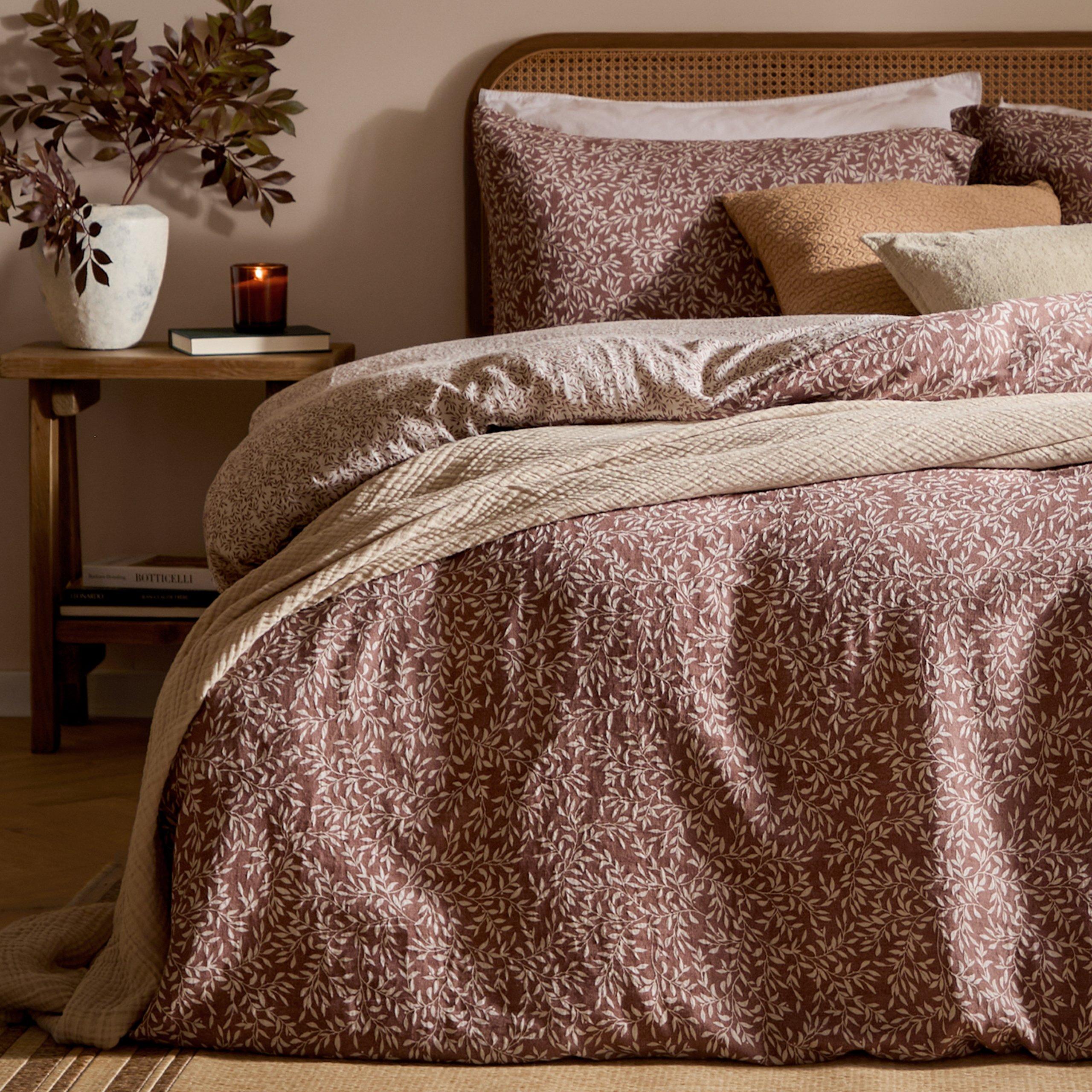 Cinnamon - Yard - Perrie Leaf Muslin 100% Cotton Duvet Set - 3