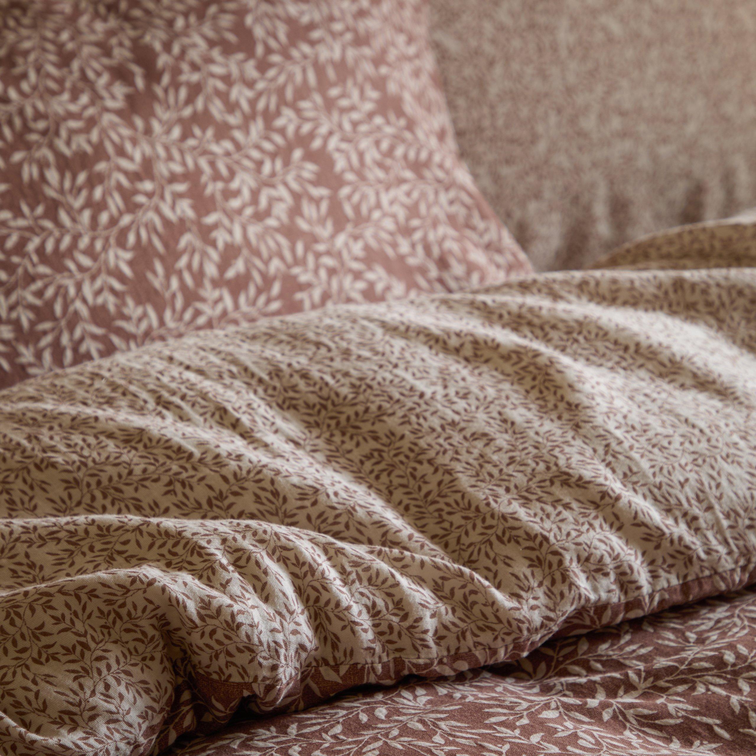 Cinnamon - Yard - Perrie Leaf Muslin 100% Cotton Duvet Set - 5