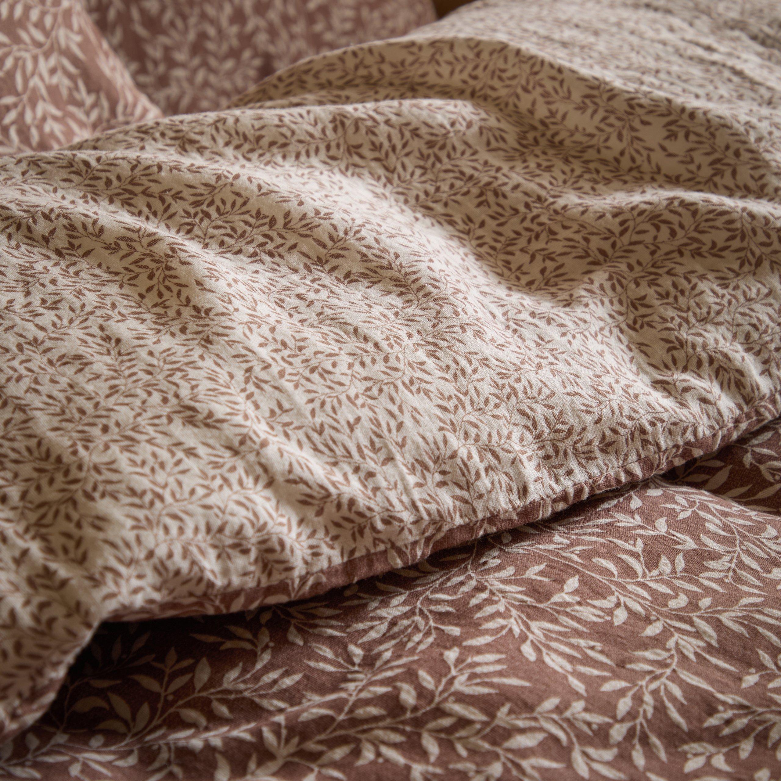 Cinnamon - Yard - Perrie Leaf Muslin 100% Cotton Duvet Set - 6