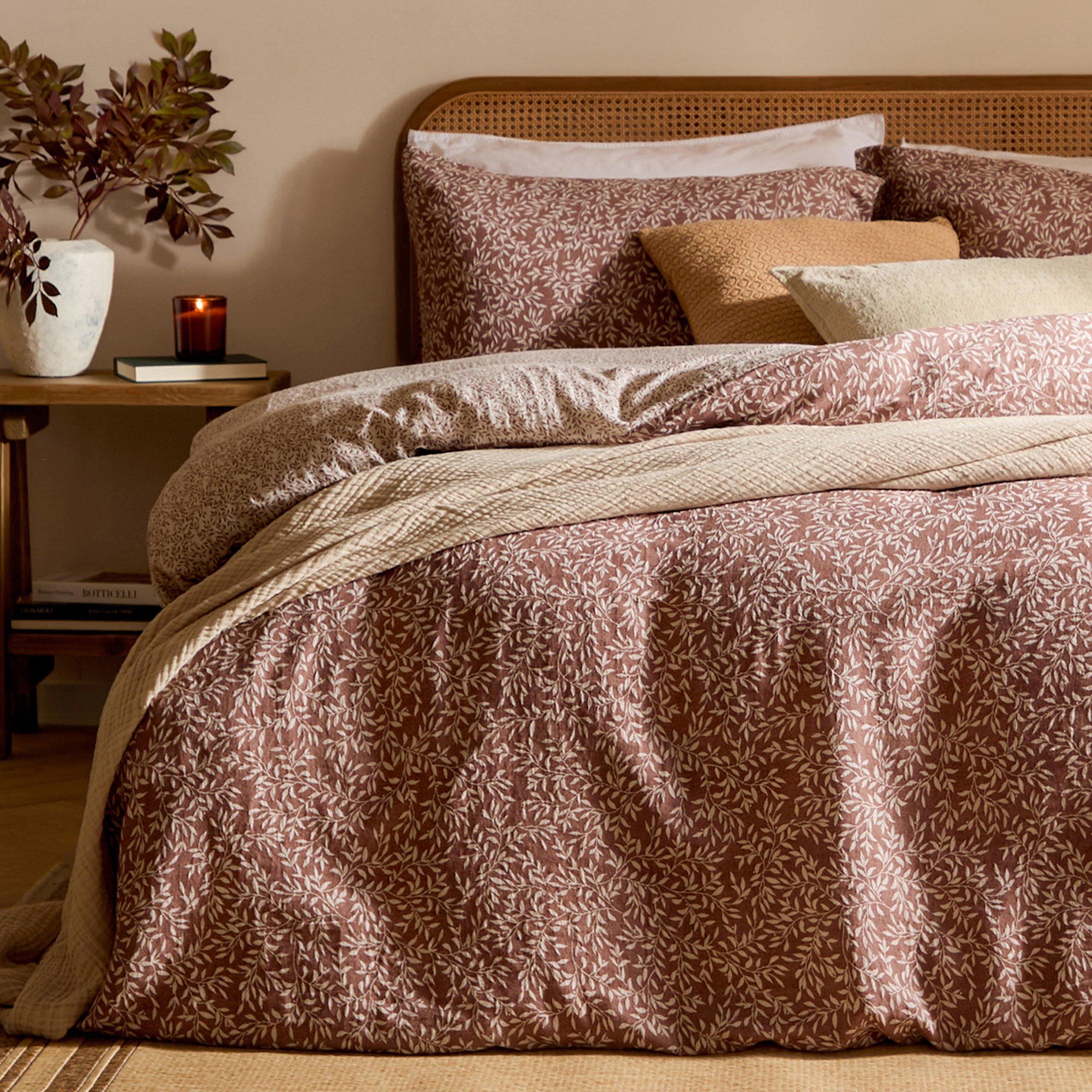 Cinnamon - Yard - Perrie Leaf Muslin 100% Cotton Duvet Set - 8