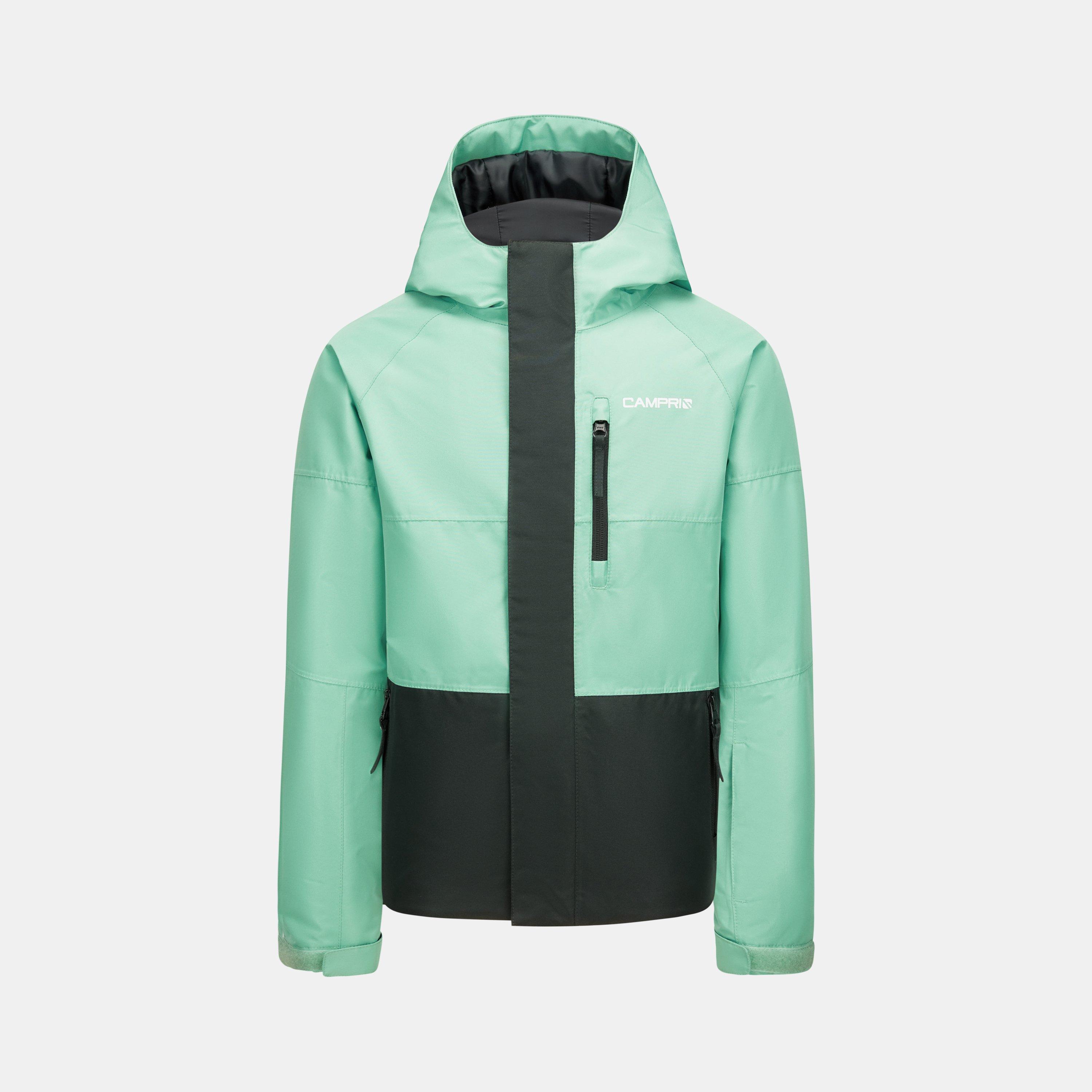 Black - Campri - Junior Raise Waterproof Windproof Hooded Ski Jacket - 1