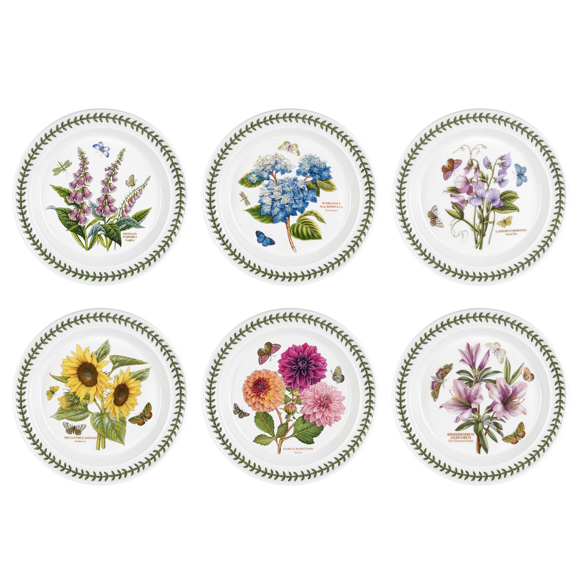 Portmeirion Botanic Garden  Botanic Garden Set Of 6 Dinner Plates - 