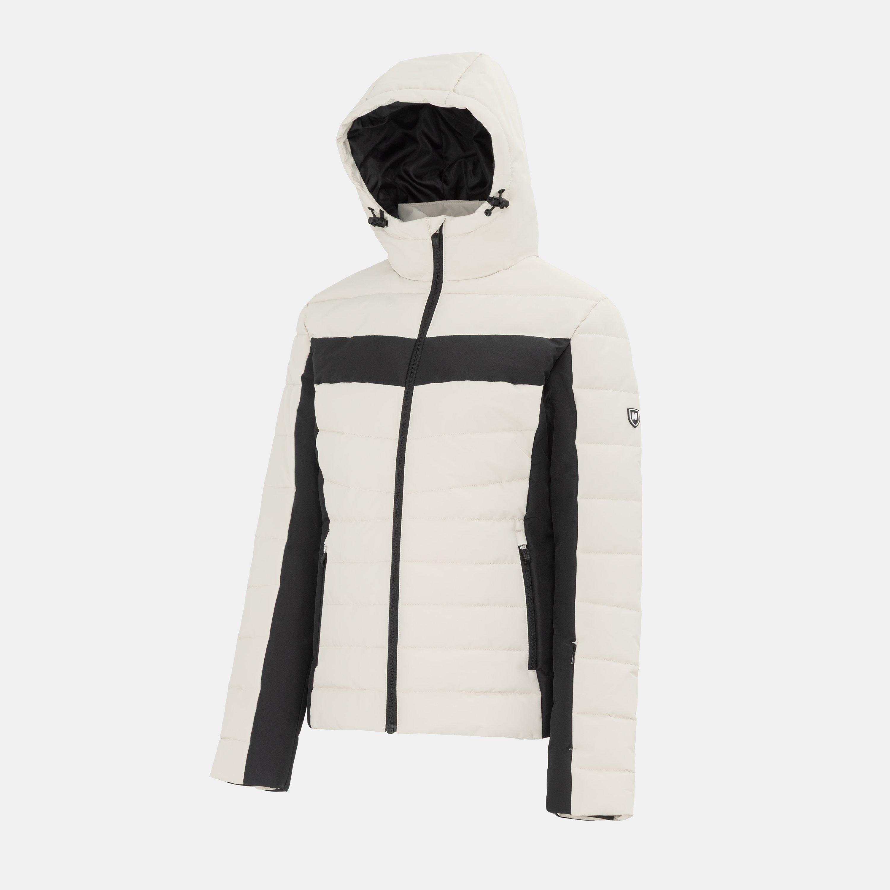 Cream/Black - Nevica - Moritz Windproof Hooded Synthetic Insulation Ski Jacket - 3
